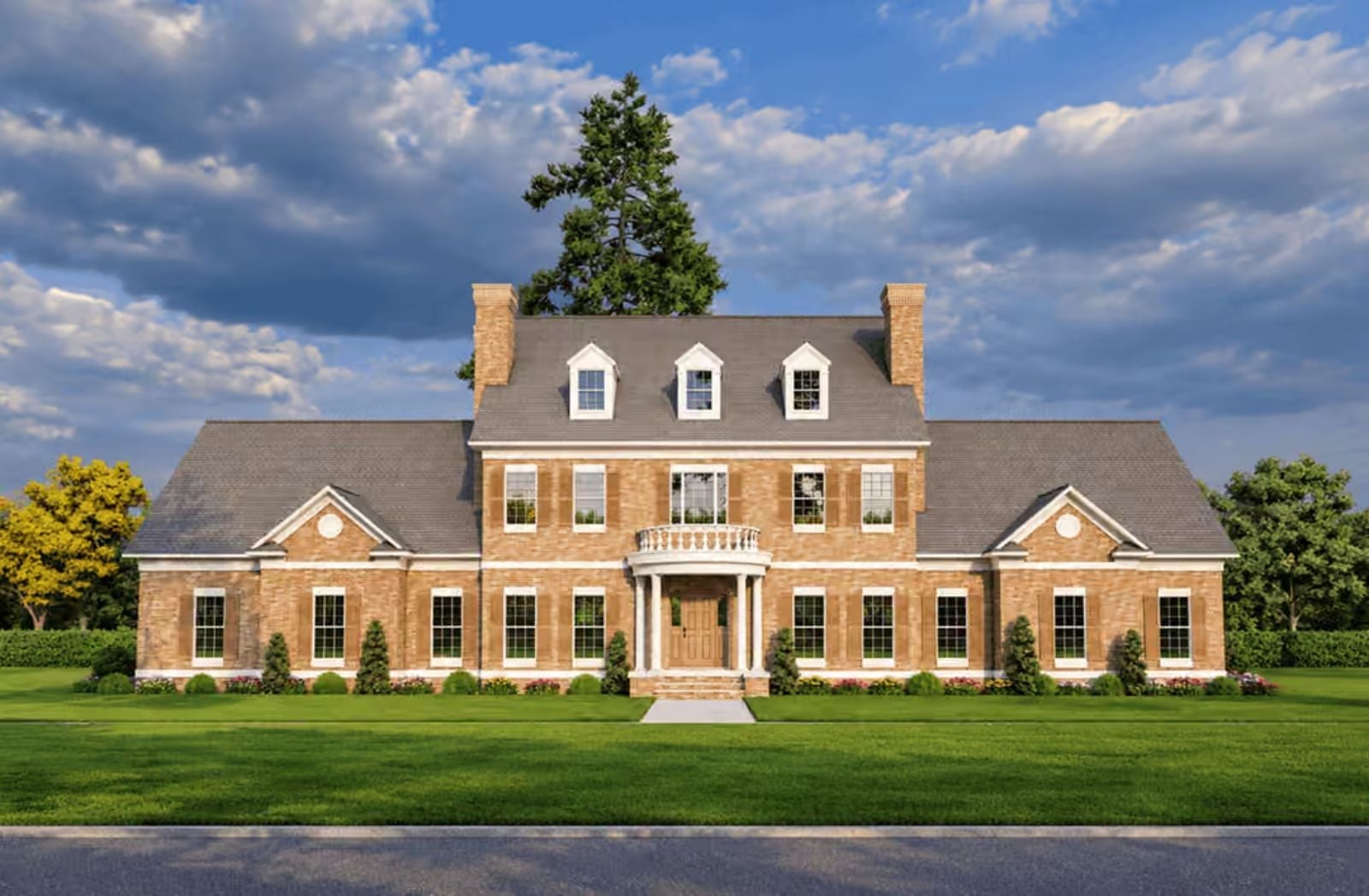 The Magnolia Hall 4-Bedroom French Colonial with Home Theater Designed for Self-Made Homeowners Finally Building What They Always Wanted (Floor Plan)