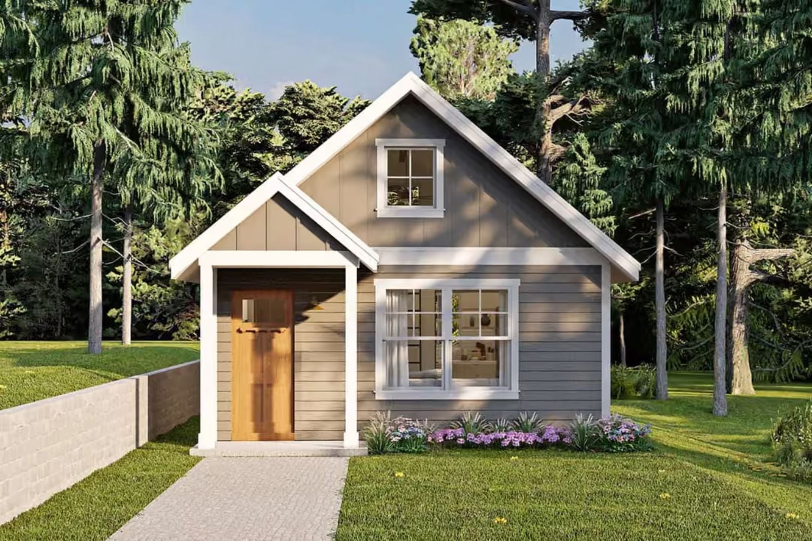 The Poppy 1-Bedroom Cottage with Vaulted Loft Designed for Couples Who Want a Home That Feels Like Vacation (Floor Plan)