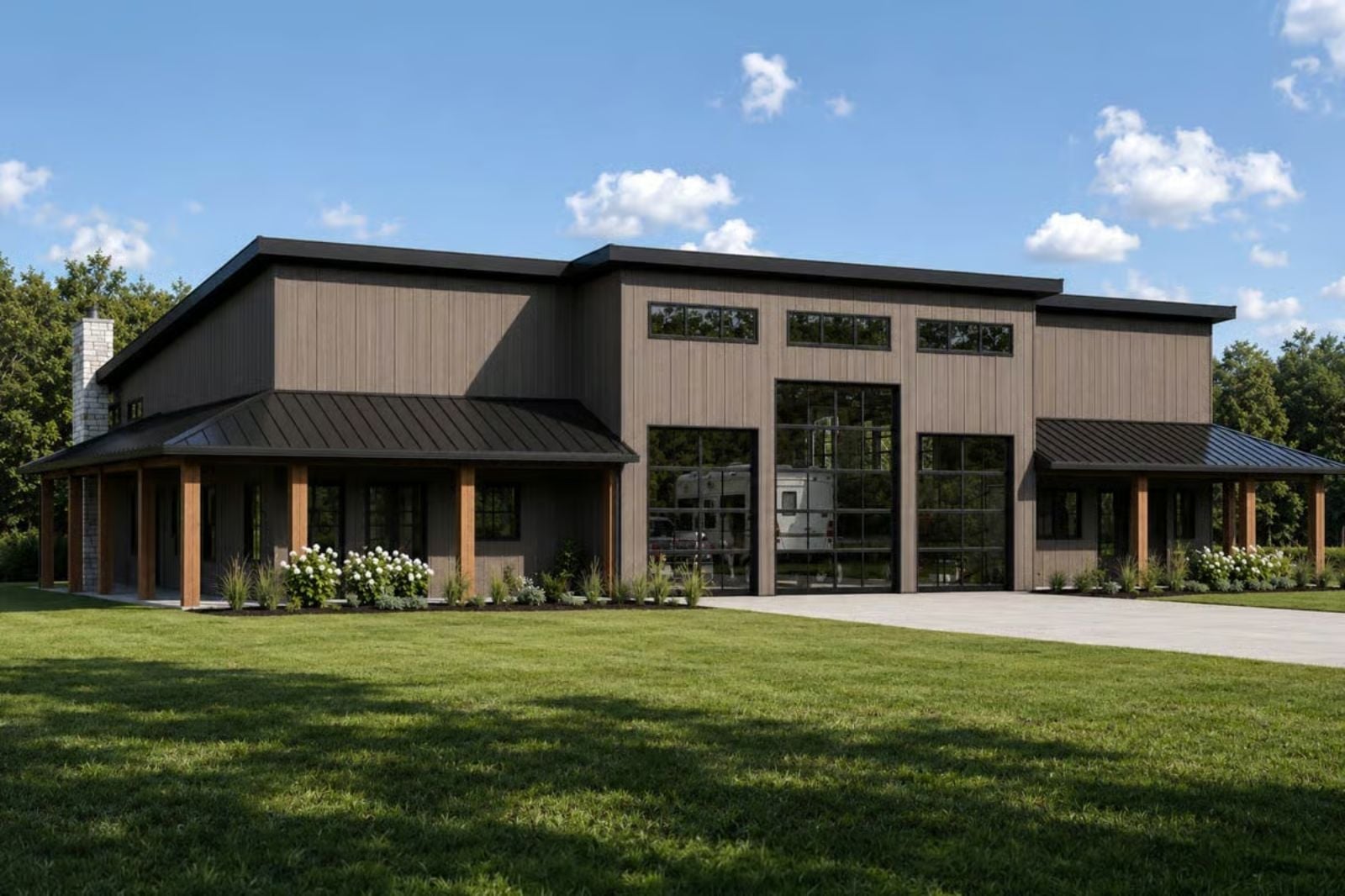 The Tallbay 4-Bedroom Modern Barndominium with Dual Living Suites Designed for Multi-Generational Families Who Actually Like Each Other (Floor Plan)
