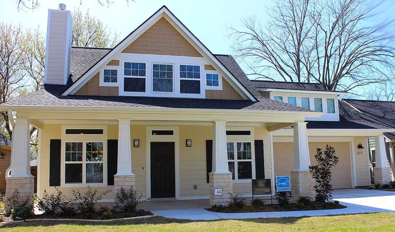 The Tapered Post 3-Bedroom Storybook Bungalow with Screened Porch Designed for Homeowners Who Believe in Front Porches and Friendly Neighbors (Floor Plan)