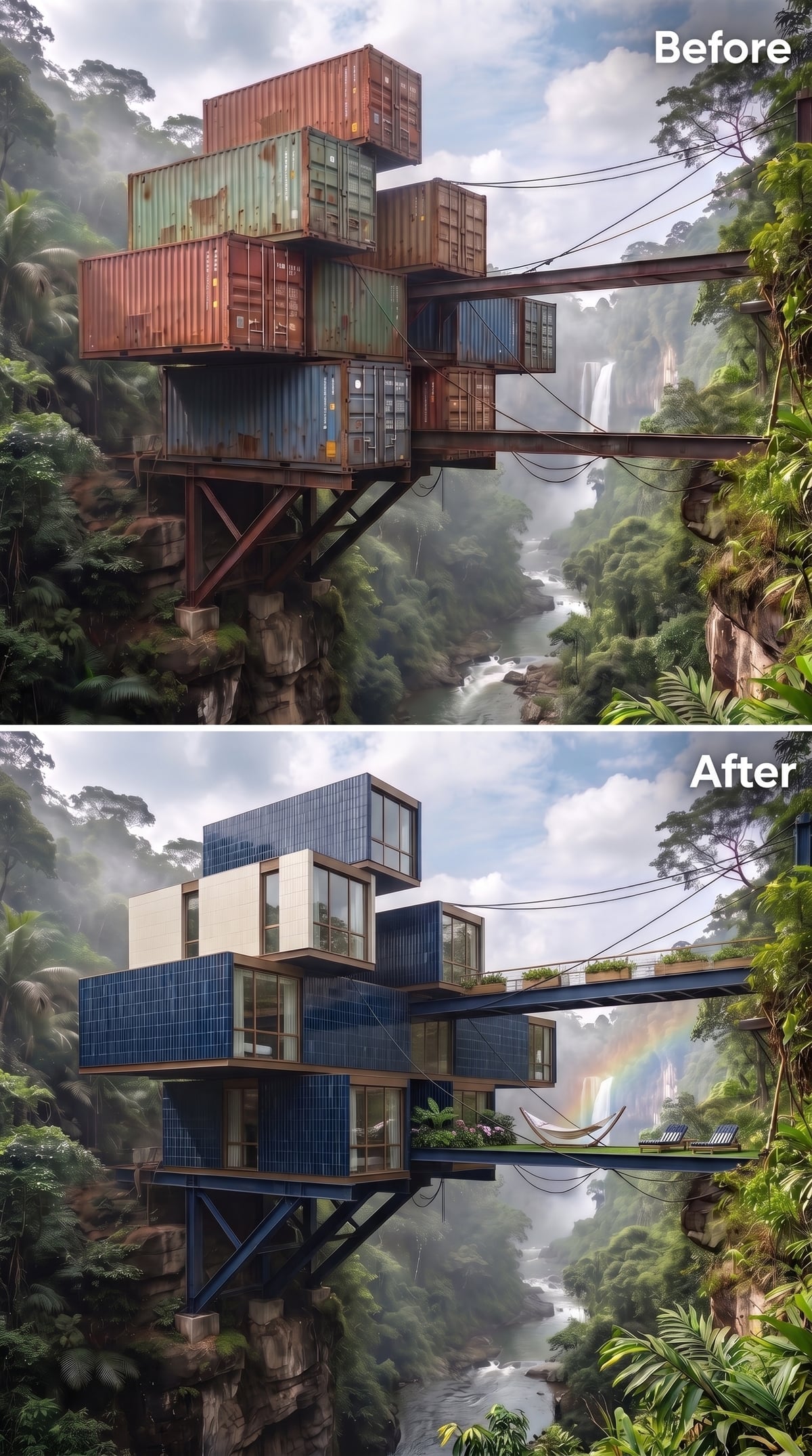 Solar Panels, Glass Volumes, and a Hammock Deck Claim the Gorge's Edge