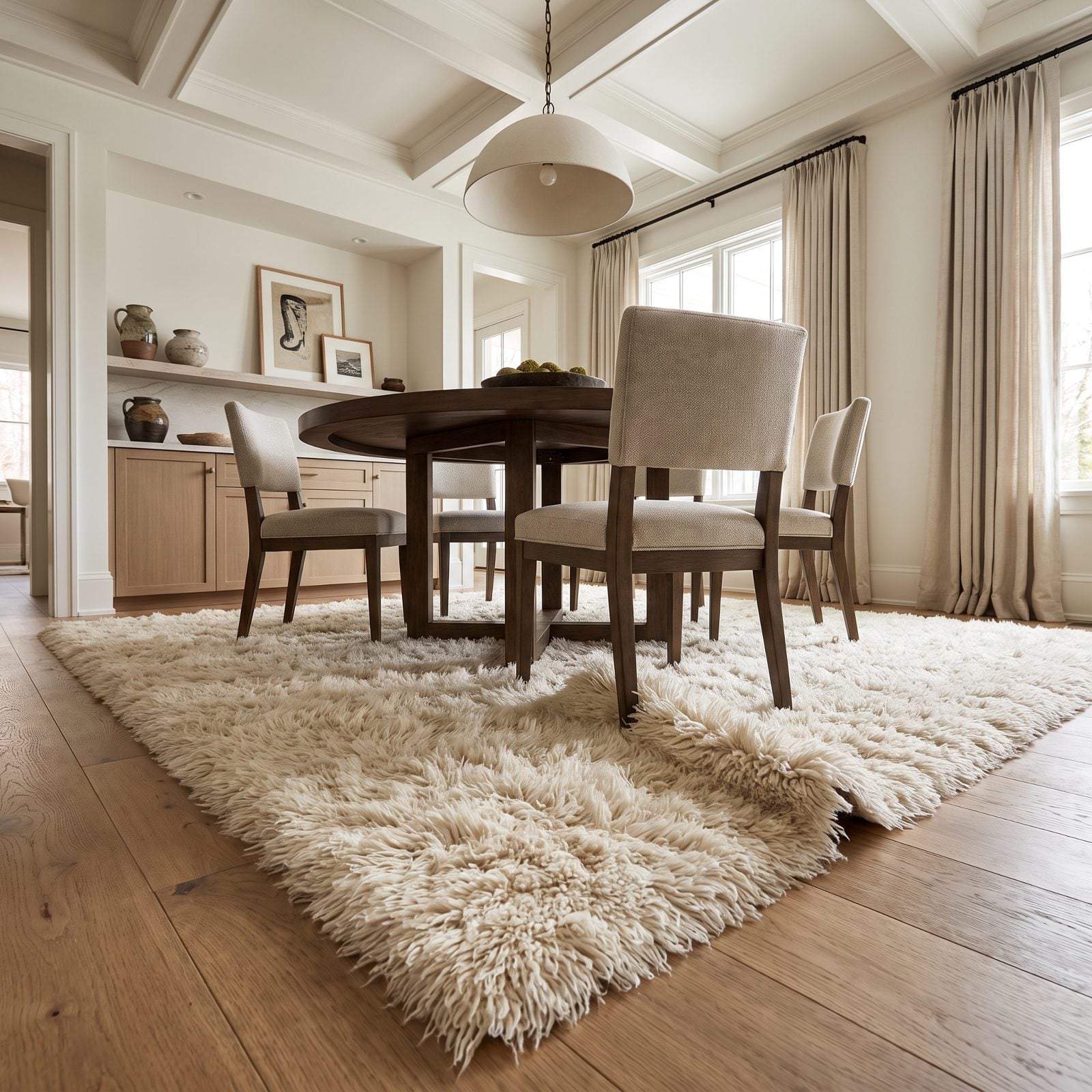 The Thick Shag Rug That Makes Dining Chairs Impossible to Move