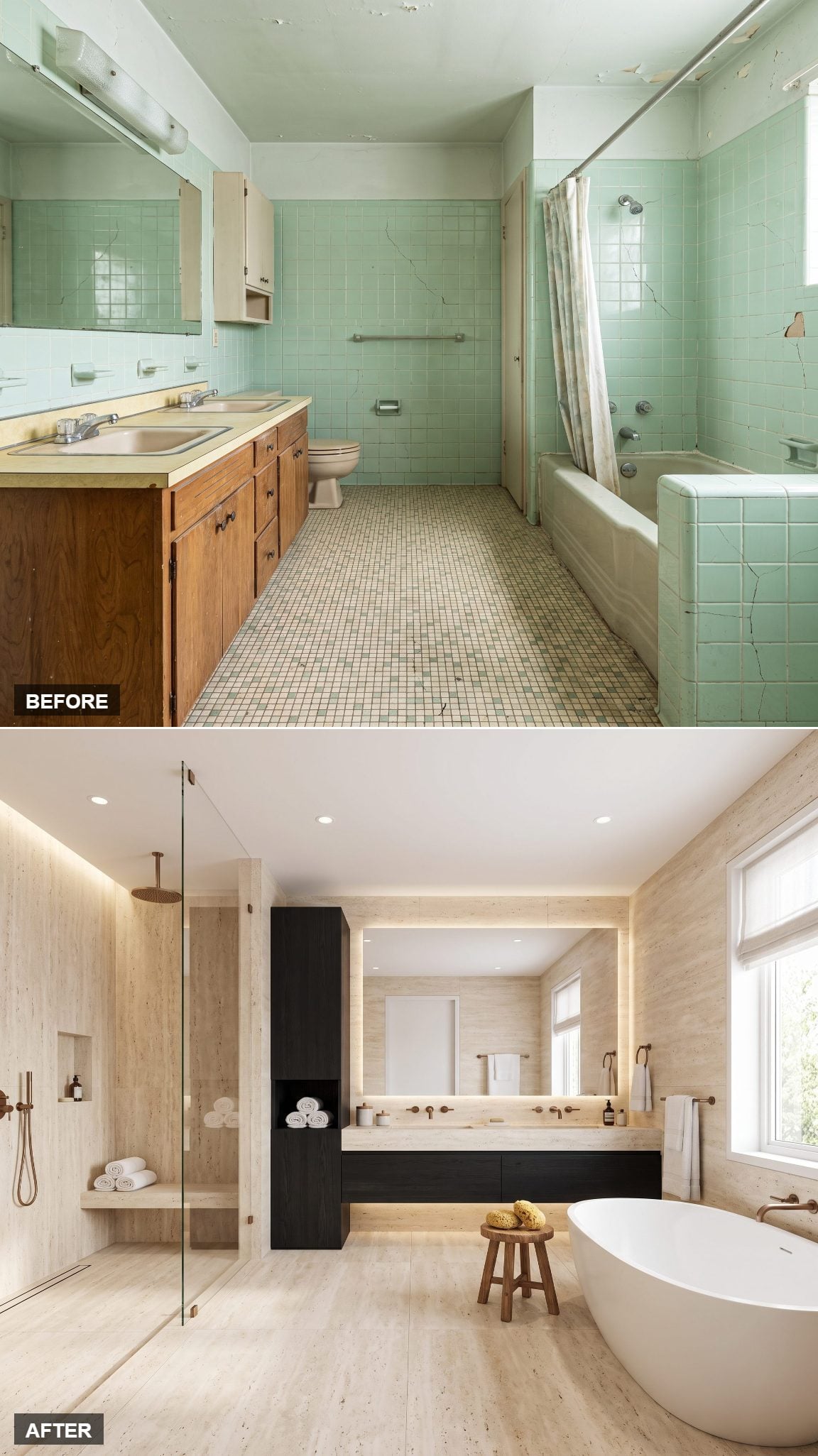 Travertine and Black Oak Turn the Forgotten Room Into a Resort