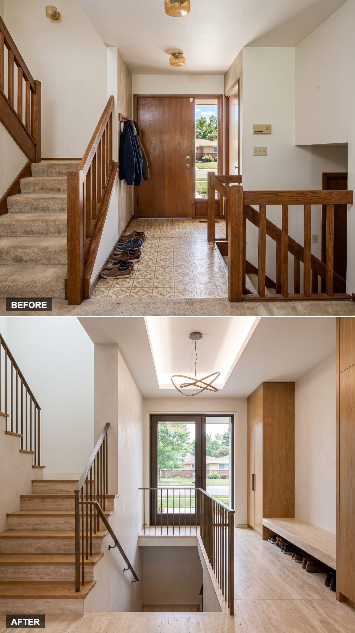 The Travertine Stair Hall That Finally Stands Up Straight