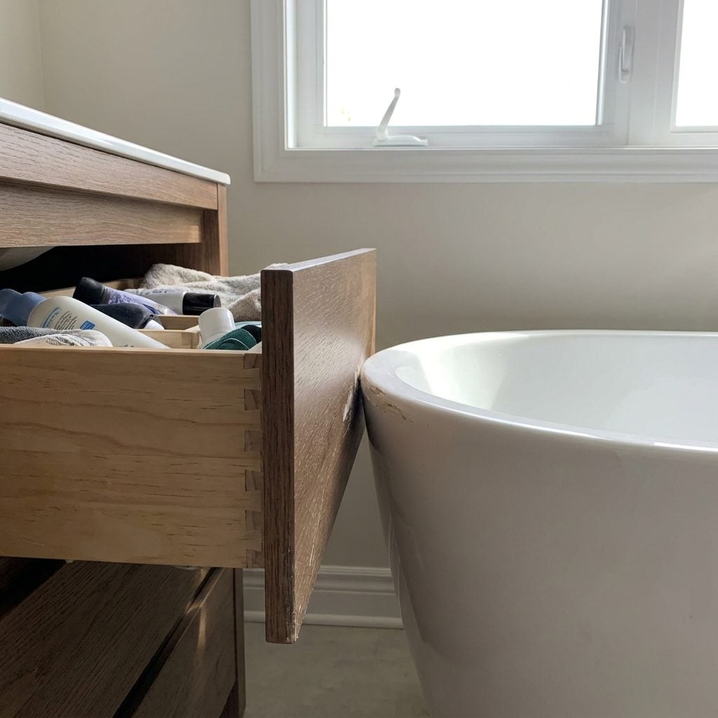 The Tub That Barricades Your Own Storage Drawers