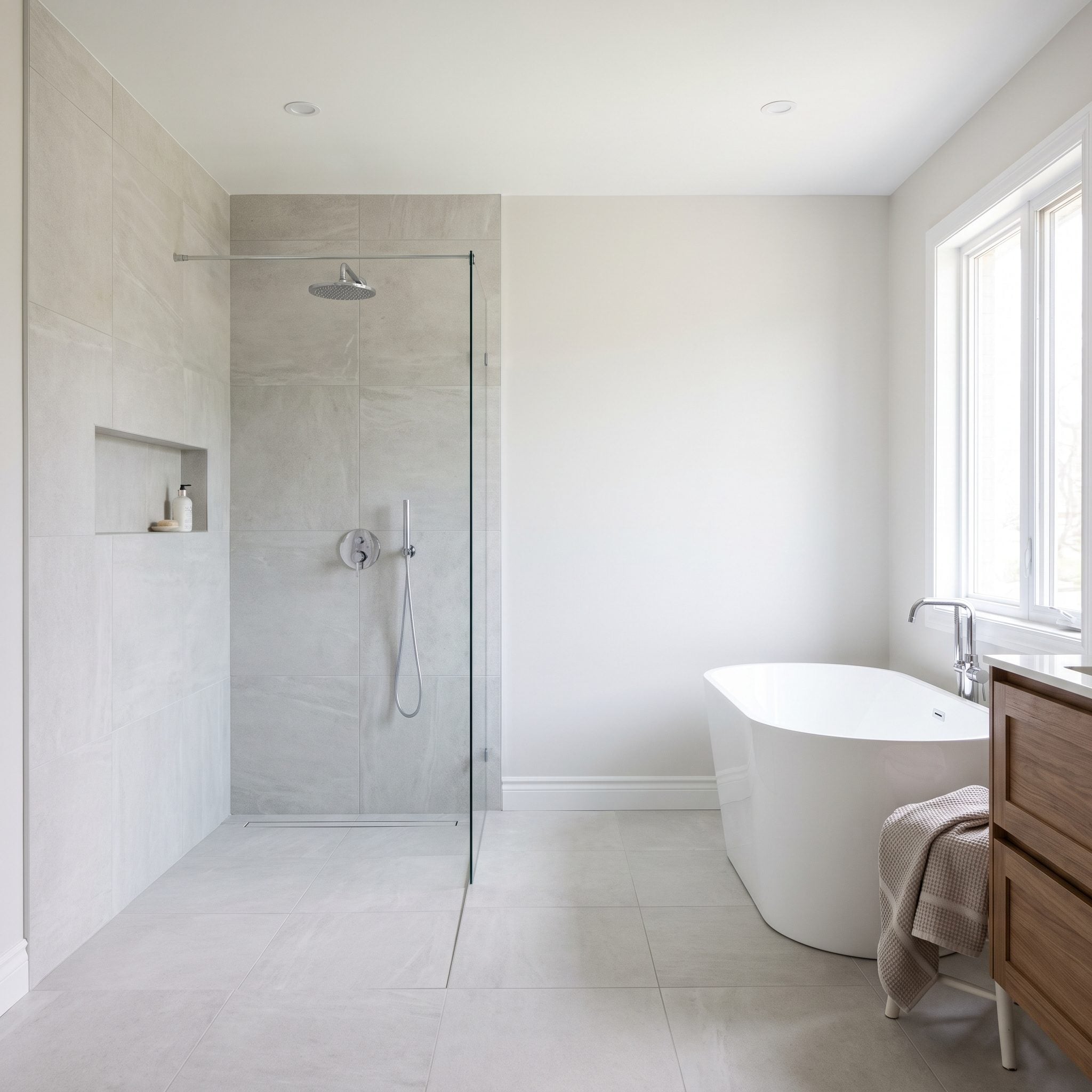 Turn the Old Tub Alcove Into a Shower and Relocate the Tub