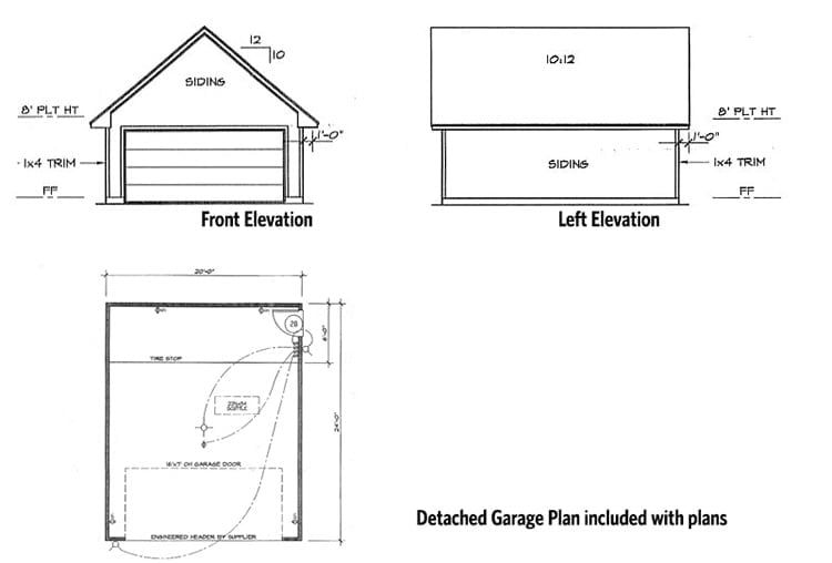 Floor Plan - Detached Garage