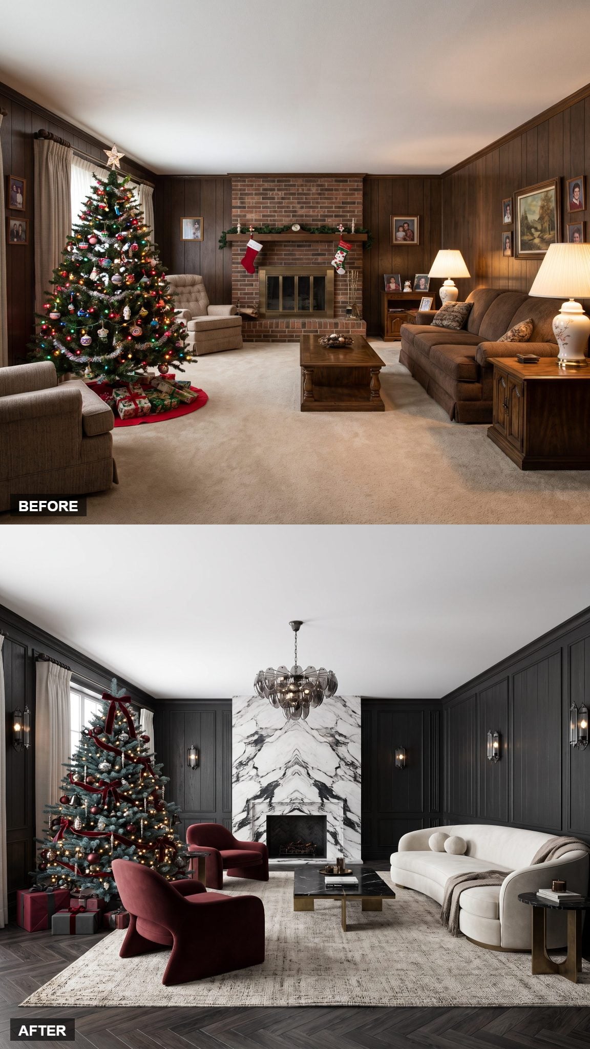 Ultra-Luxe Modern Gothic Salon, Sumptuous Not Spooky