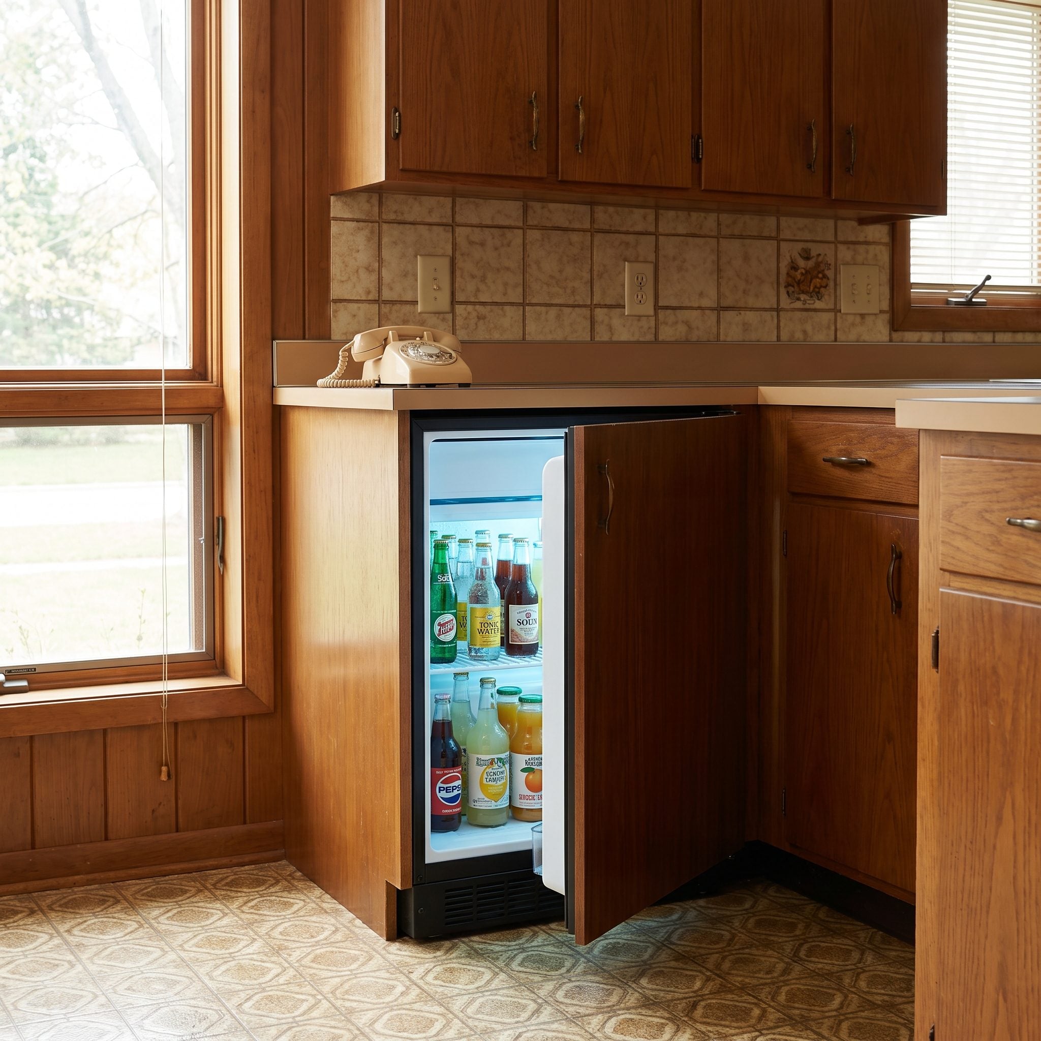 The Under-Counter Mini Refrigerator, Roughly $100 to $180 in 1975