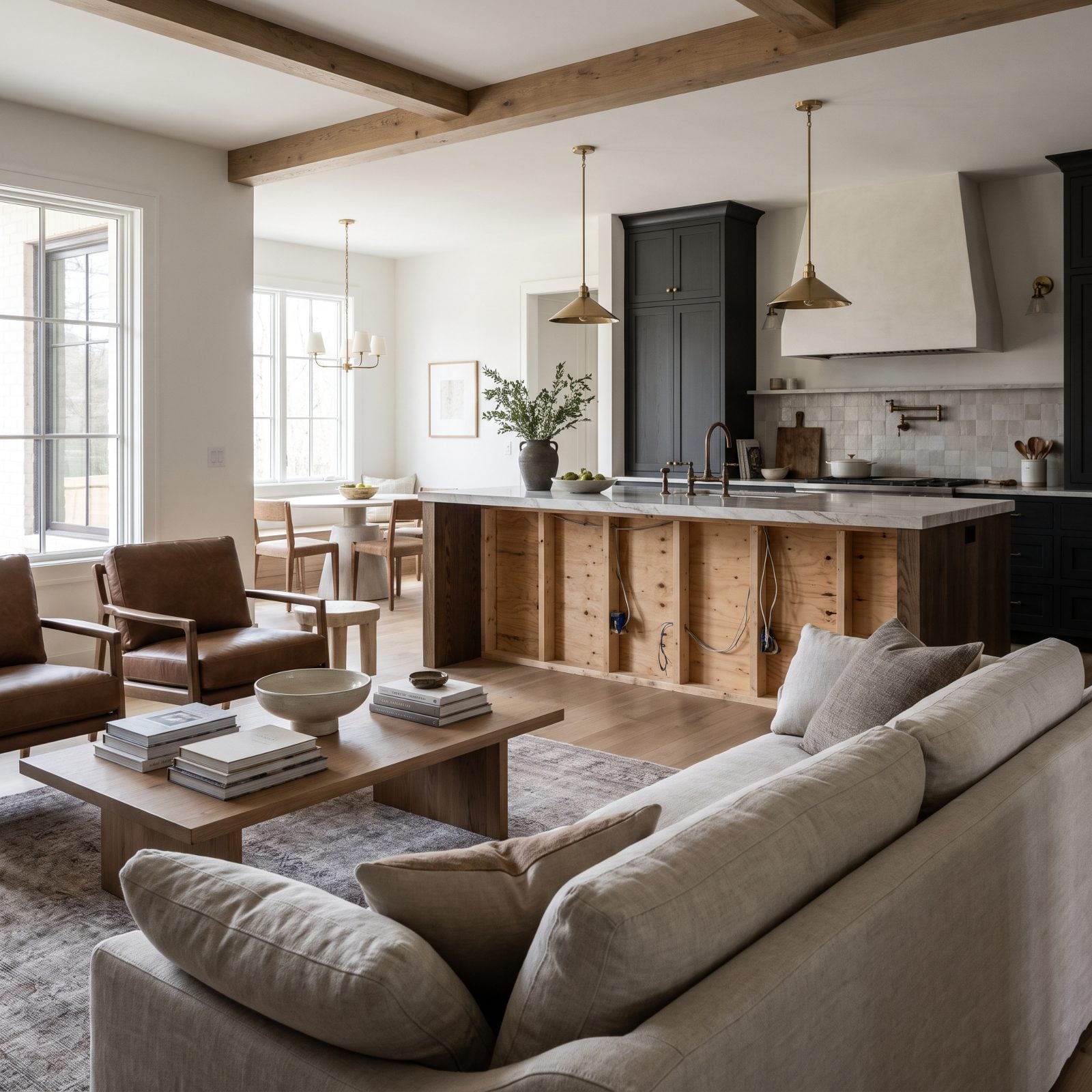 An Unfinished Reverse End Facing the Living Room