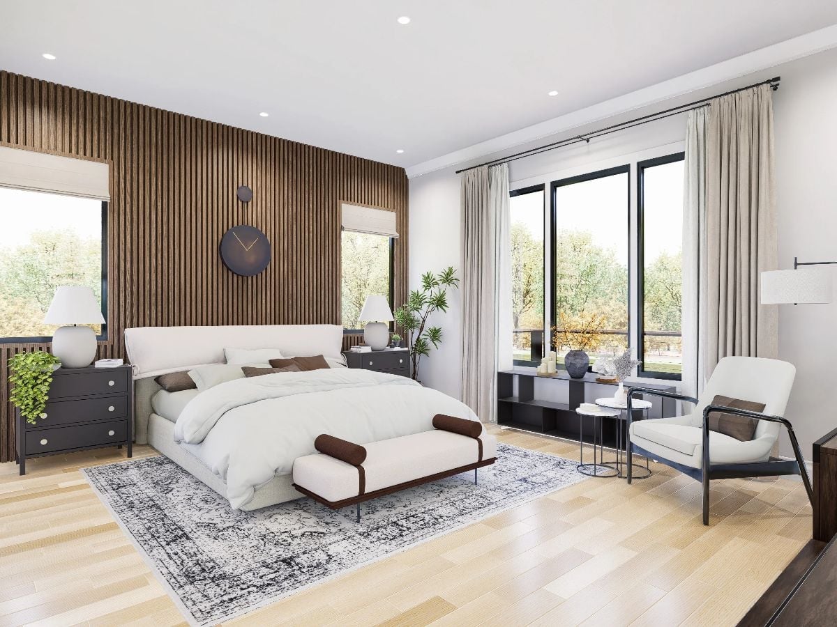 Vertical Wood Slat Accent Wall Earns Every Square Inch of Attention It Gets