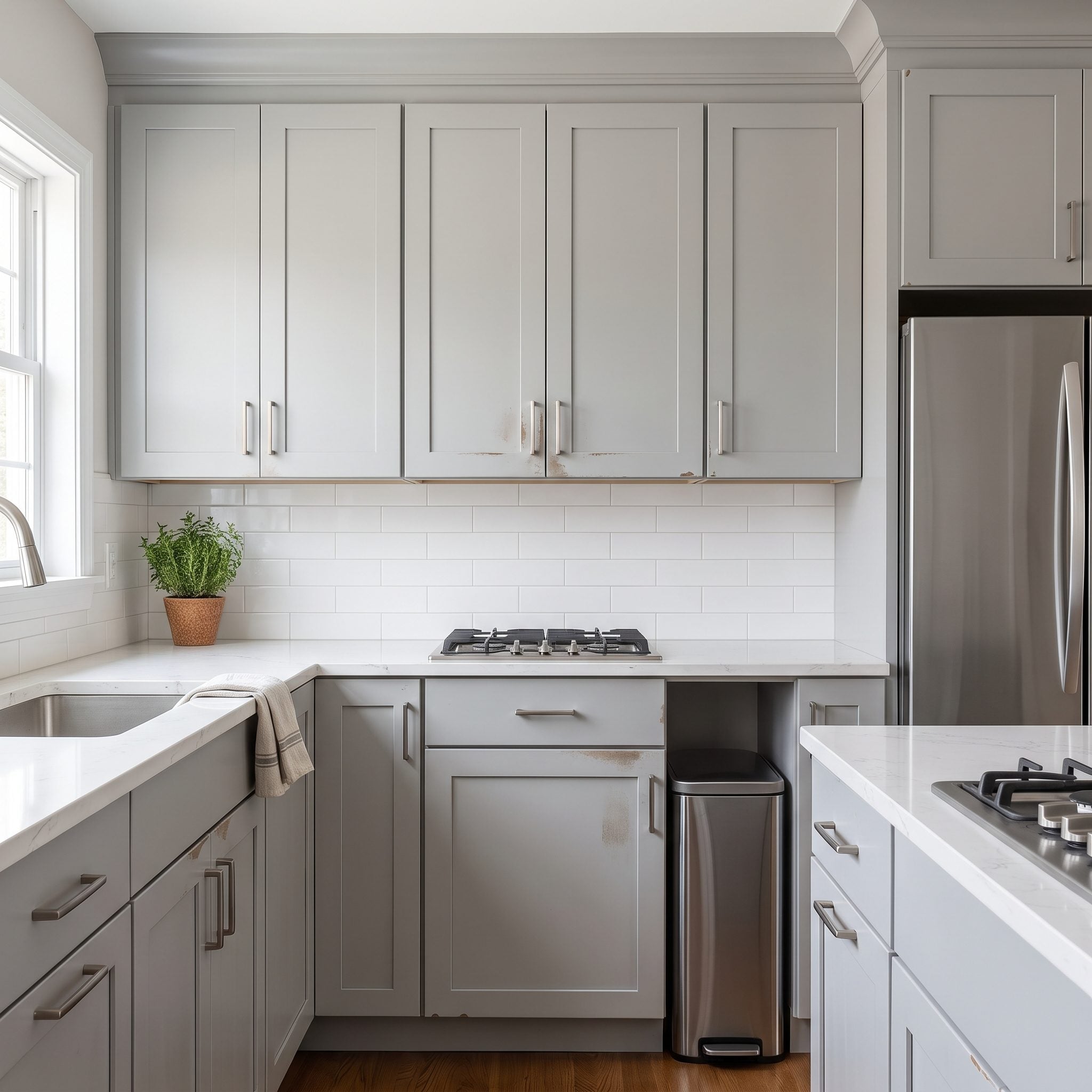 Using Ordinary Wall Paint on Hard-Working Cabinets