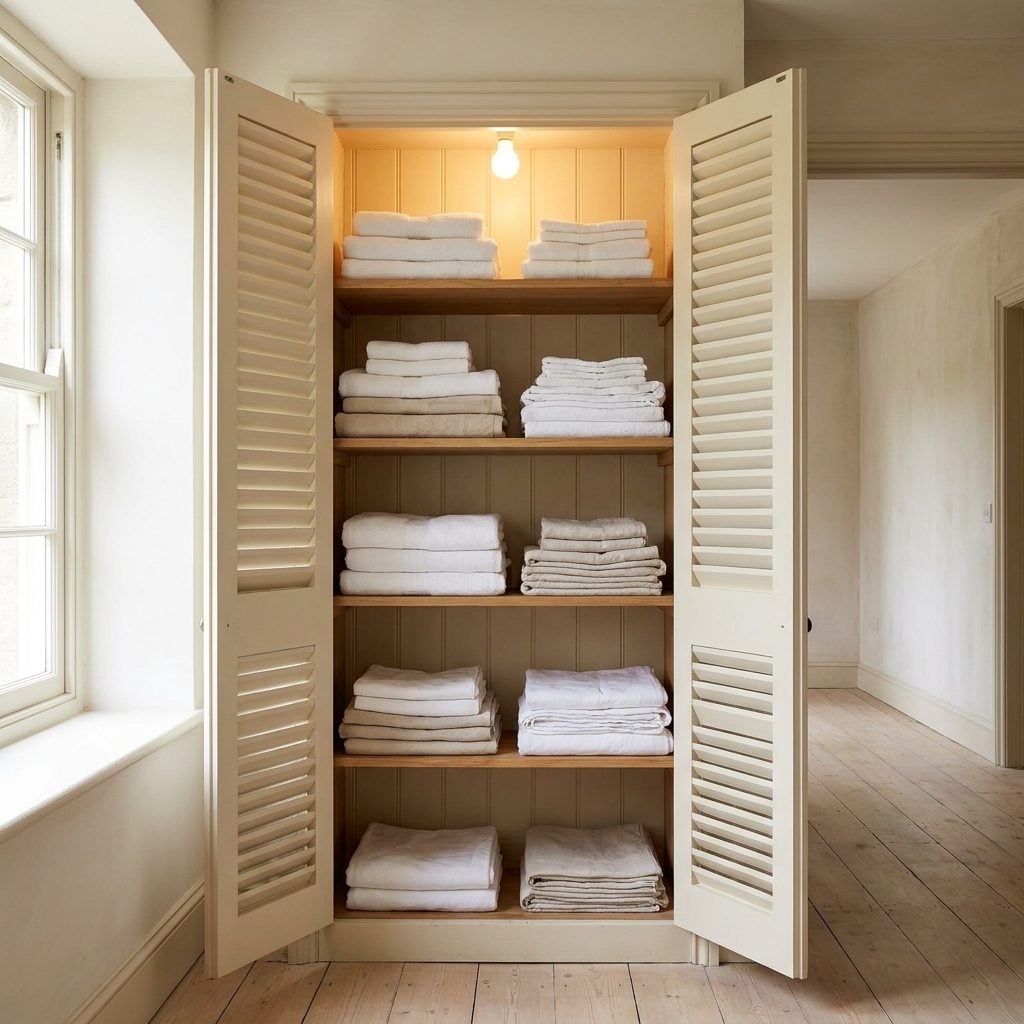 The Ventilated Airing Cupboard for Damp Clothes and Linens