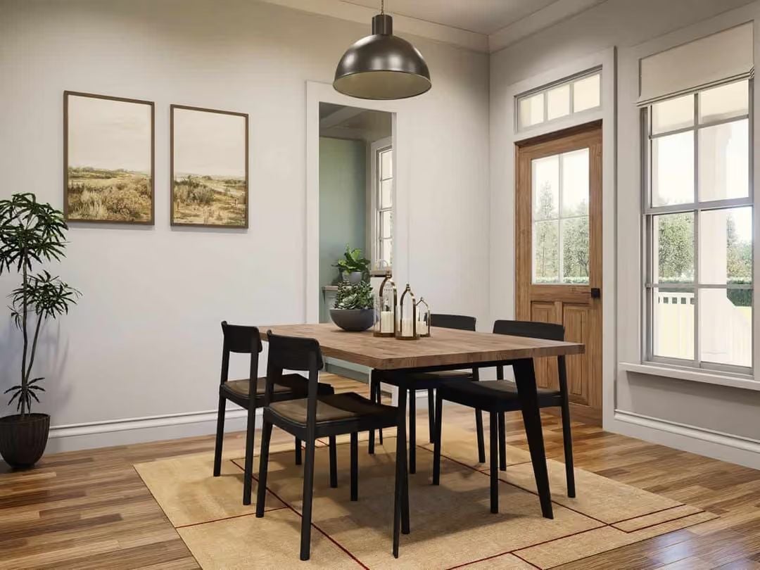 Black Chairs and a Butcher-Block Table That Know Exactly What They're Doing