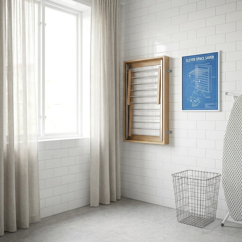 The Wall-Mounted Folding Drying Frame That Stayed With the House