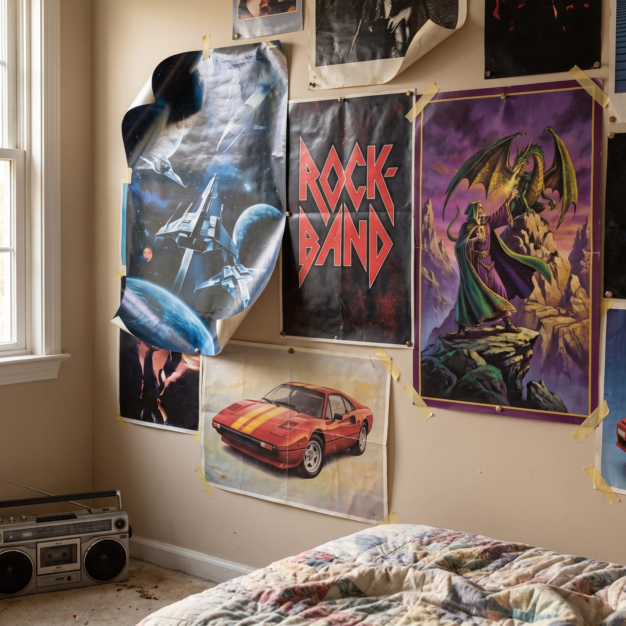 Wall Posters of Movies, Bands, and Cartoon Heroes for $2 to $6 Each