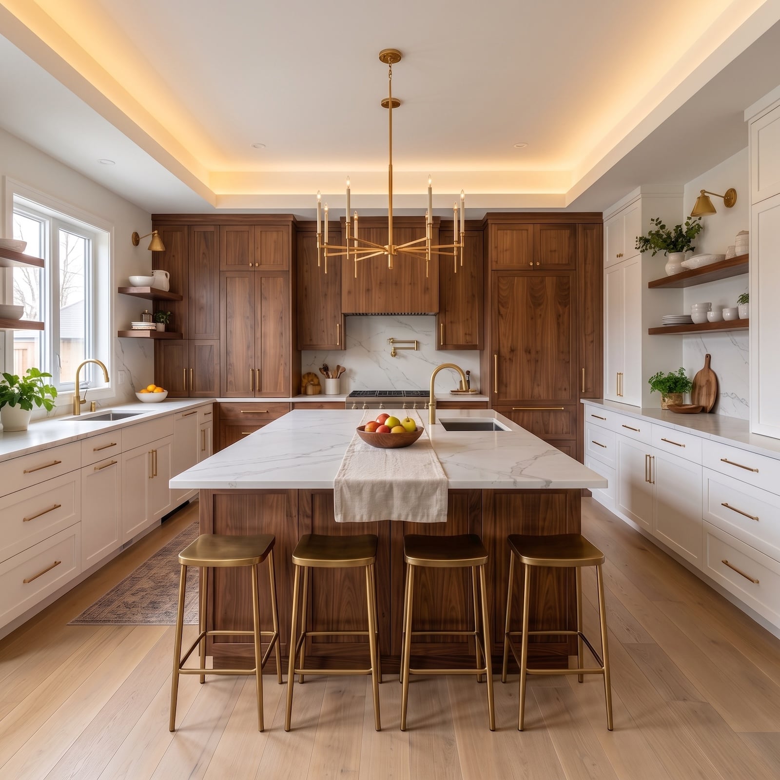 Beige Wasn’t the Problem. These 37 Kitchen Before & Afters Show What Happens When White Meets Walnut