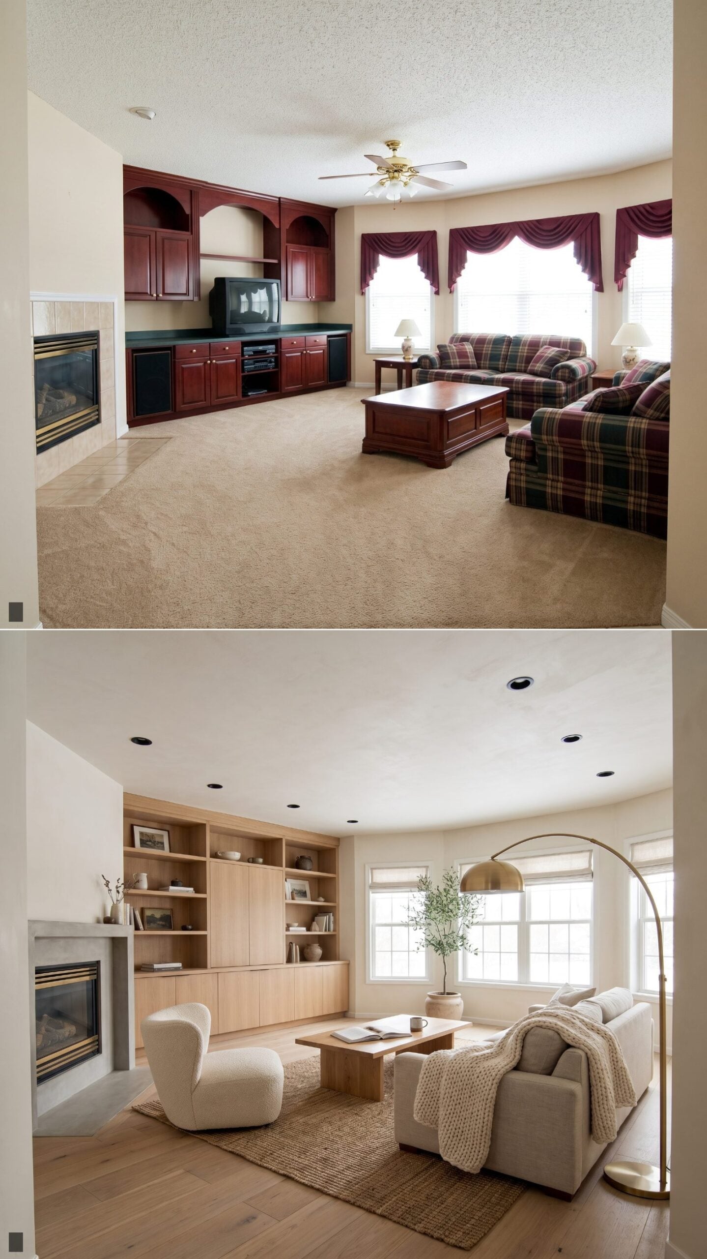 Warm Minimalist Retreat in White Oak and Bone