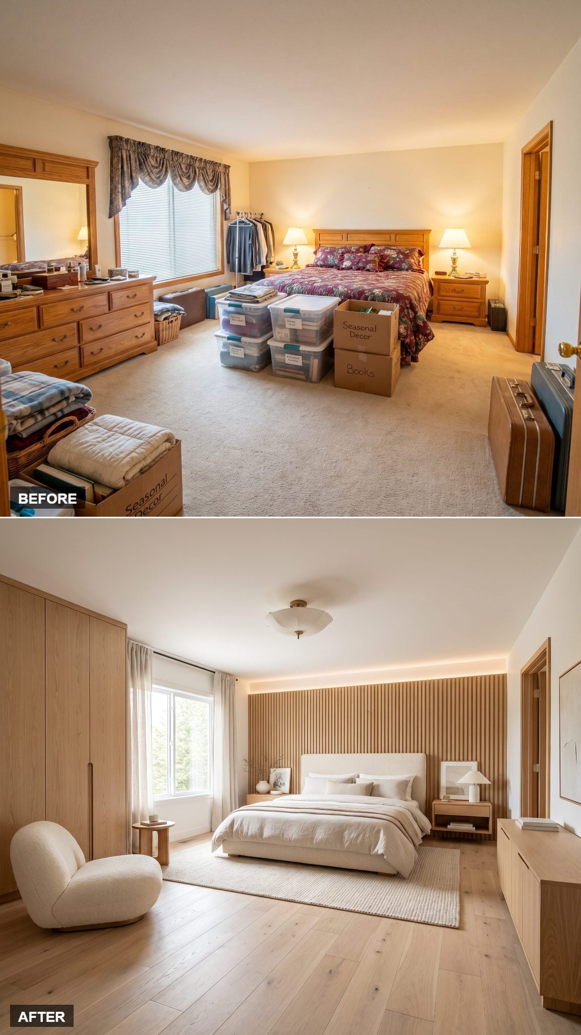 Warm White and Natural Oak, Nothing Matching by Accident