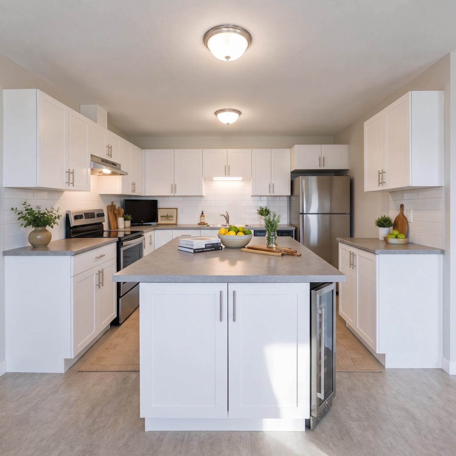 We Asked AI to Make This Dated Kitchen Feel Expensive Using White, Mahogany and Brass. These 33 Transformations Surprised Even Us