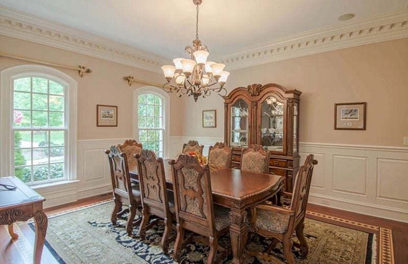 Carved Mahogany and a Chandelier That Means Business