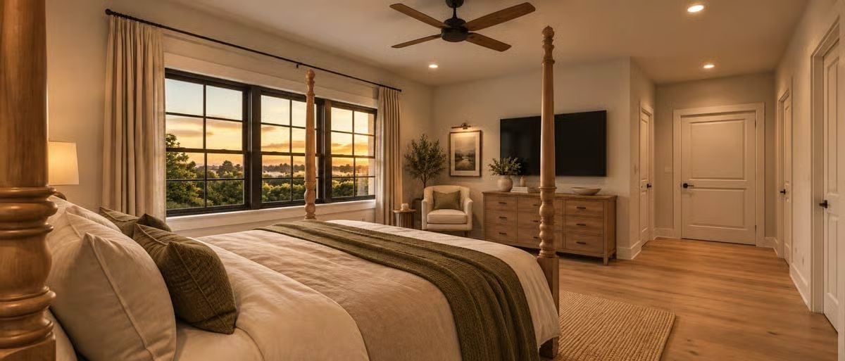 Four-Poster Beds Deserve a Window Worth Waking Up To