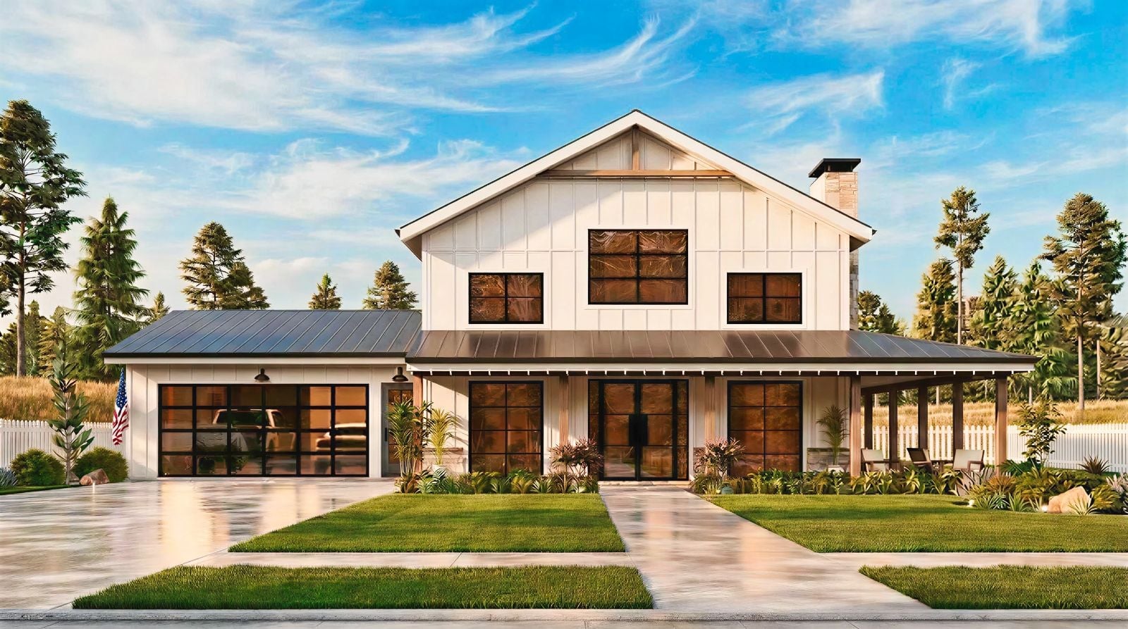 Whistlewood II 3-Bedroom Modern Farmhouse with Vaulted Great Room Designed for Families Who Outgrew Their Starter Home Three Years Ago (Floor Plan)