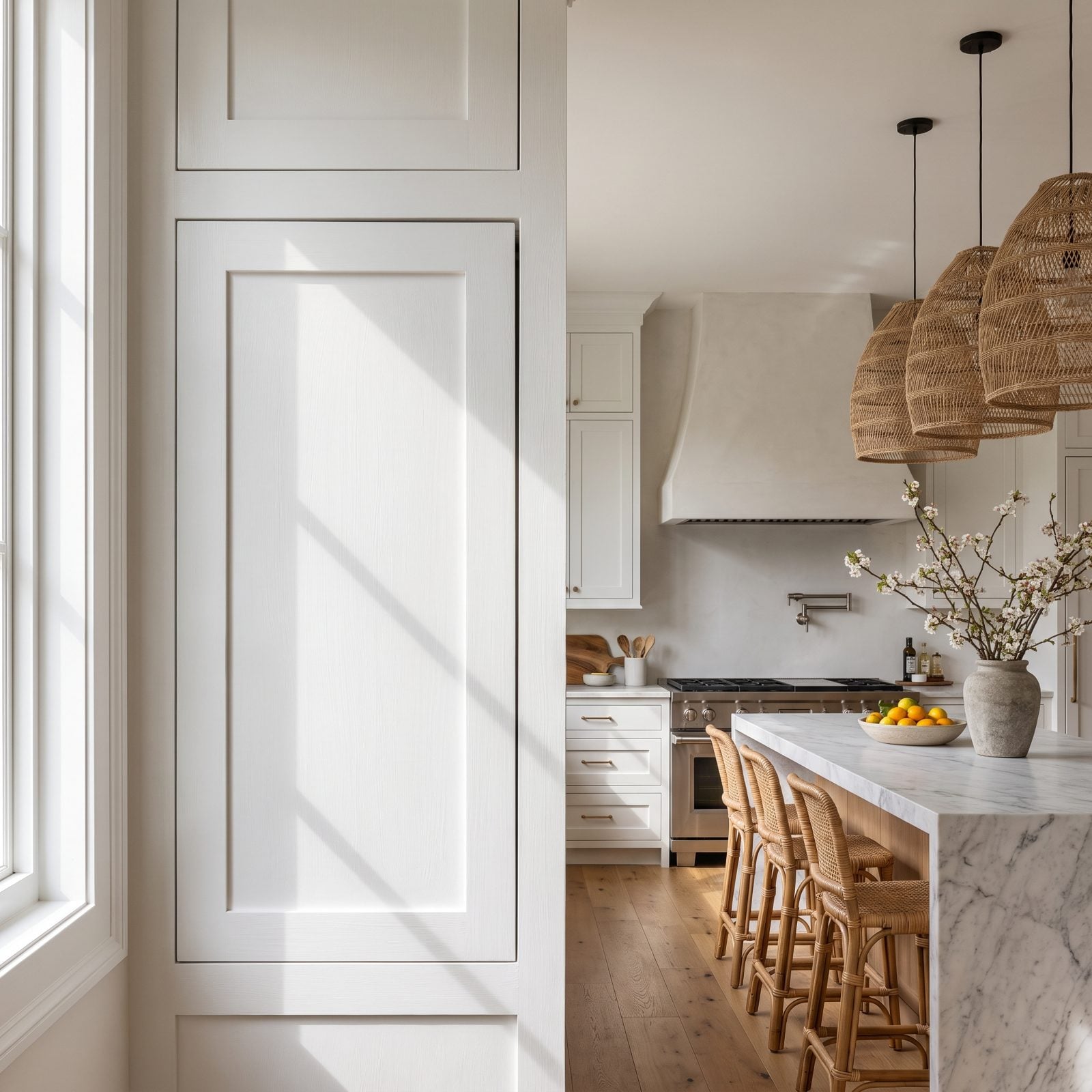 White Cabinets Exposing Every Gap Around Inset Doors