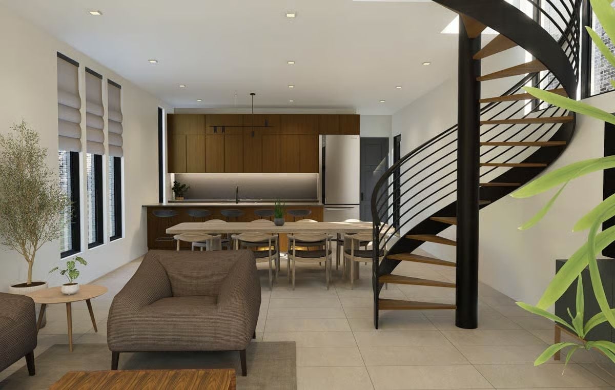 Spiral Stair Earns Its Keep When the Floor Plan Is Actually Good