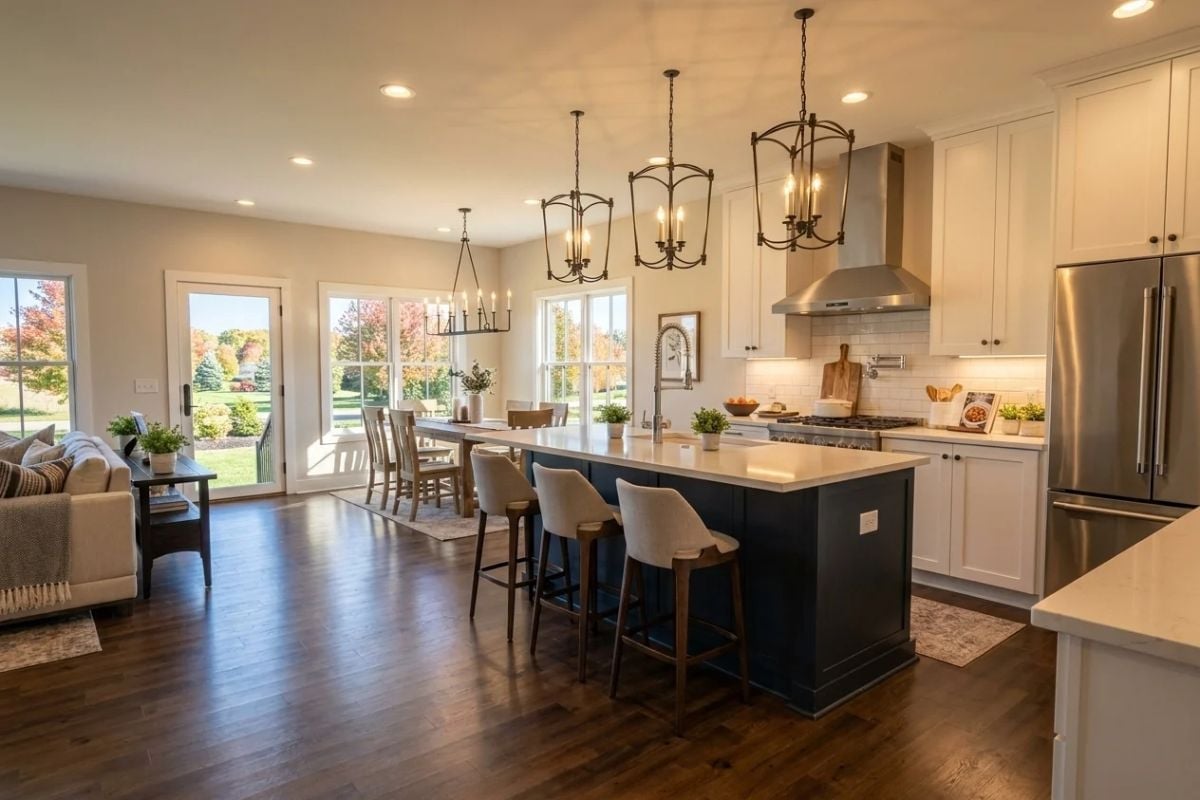 Navy Island with Seating for Four Anchors an Open Plan That Actually Breathes