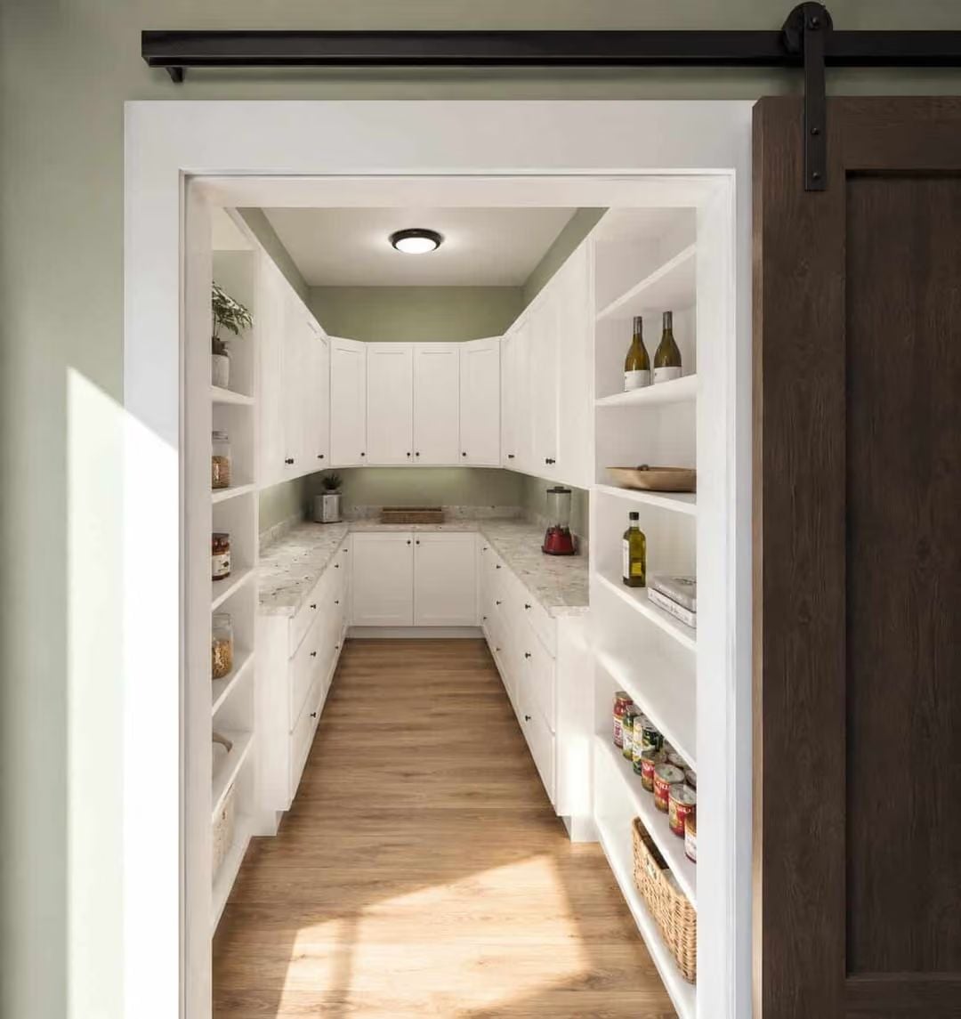 Barn Door Pantry Built Like a Second Kitchen