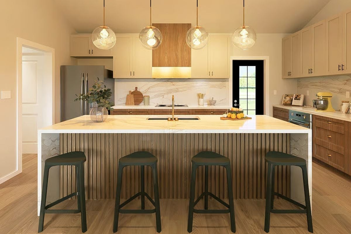 Fluted Island Panels and Globe Pendants That Actually Earn Their Keep