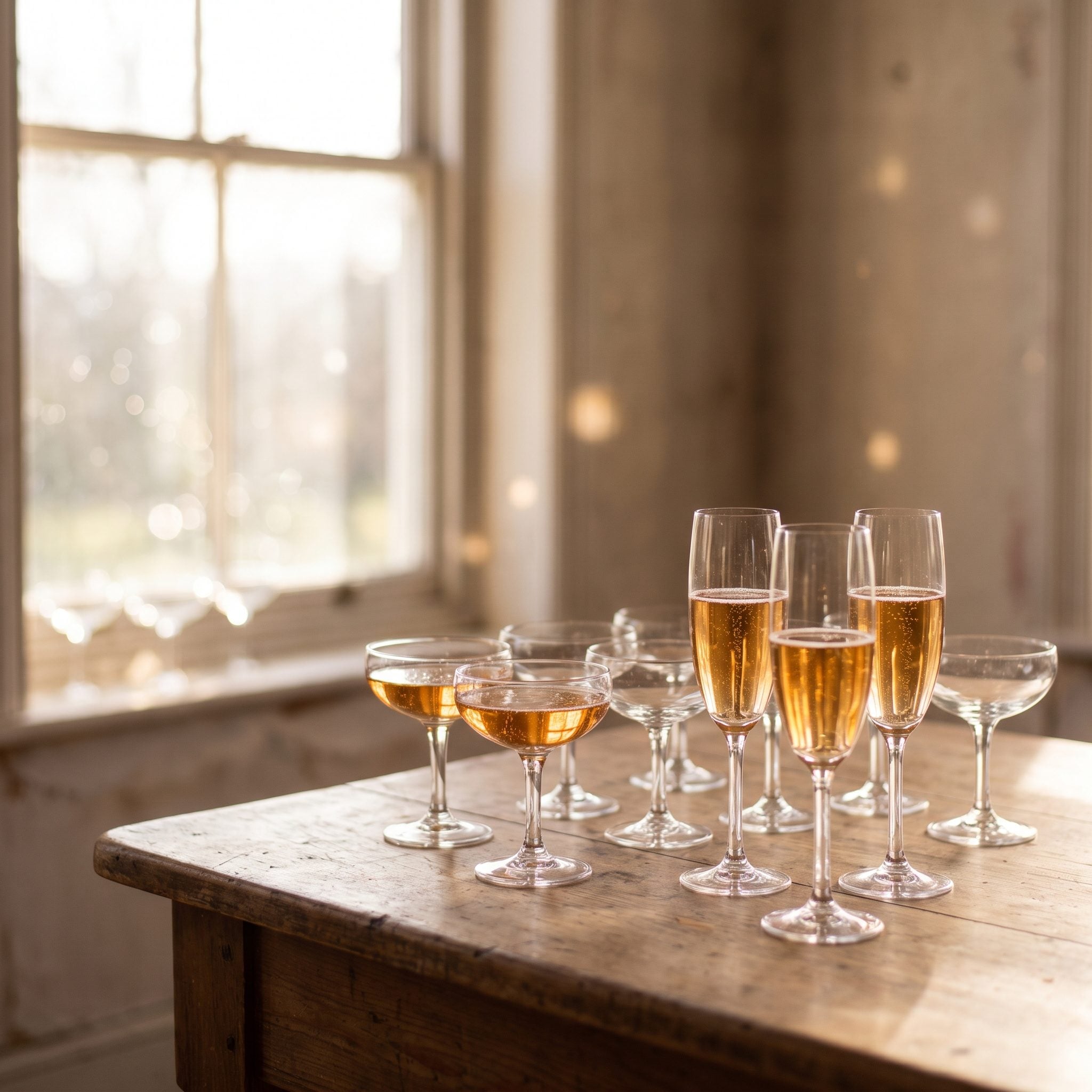 The Wine and Champagne Stems Pulled Out for Company: About $8 to $15 a Set