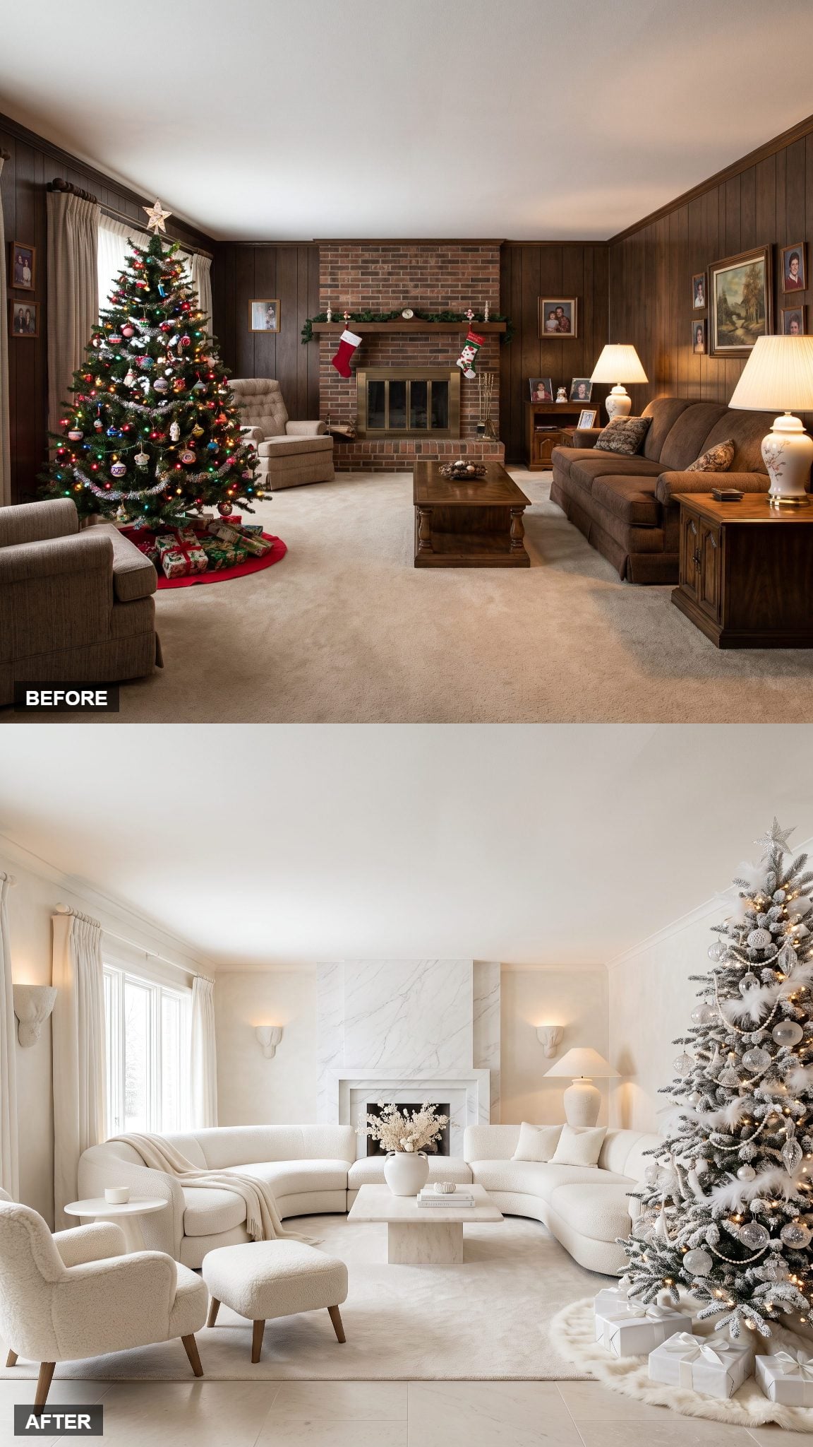 Winter-White Sanctuary in Boucle and Alabaster