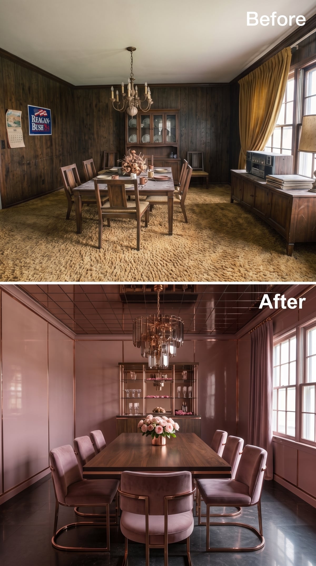 Mauve Lacquer and Copper Throw Formality a Curve