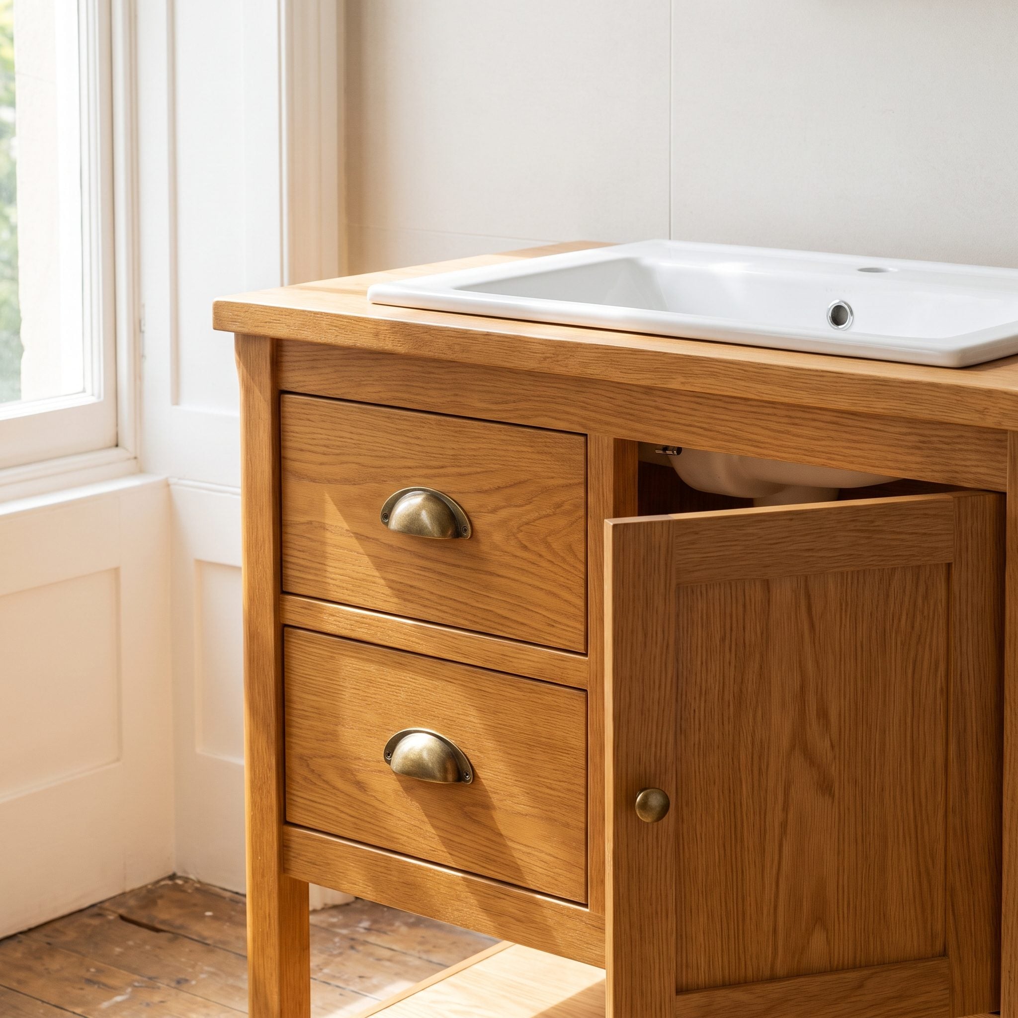 The Wood Vanity Cabinet Under the Sink: Around $50 to $120