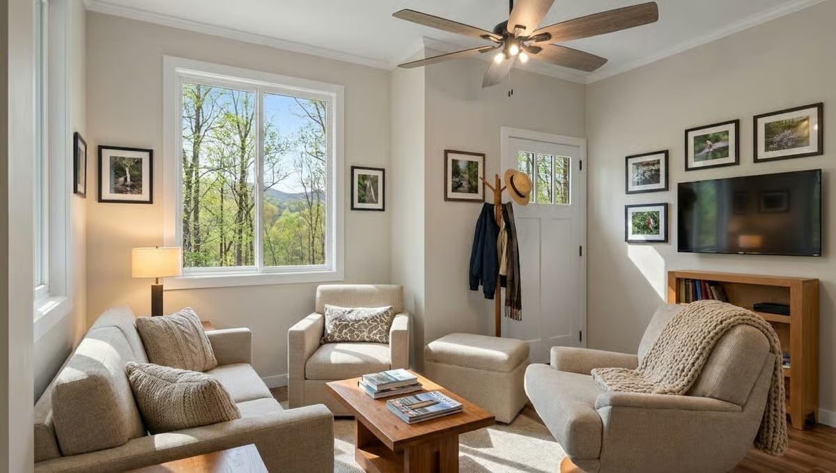 Cream Sofas, Mountain Views, and a Coat Rack That Actually Gets Used