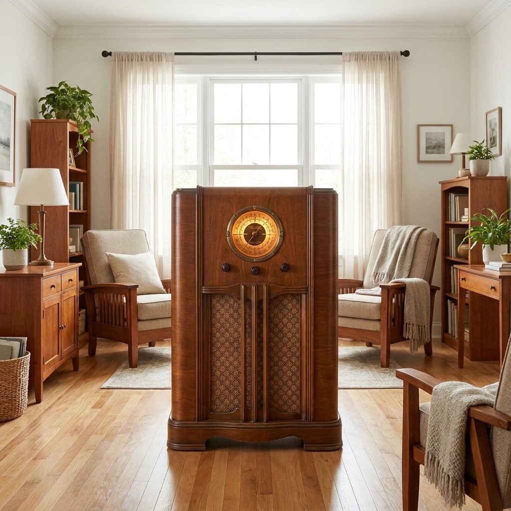 The Wooden Console Radio That Held Court Before the TV Did