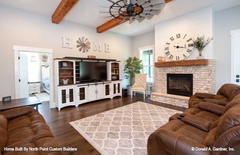 Leather, Brick, and Exposed Beams Built for Staying In