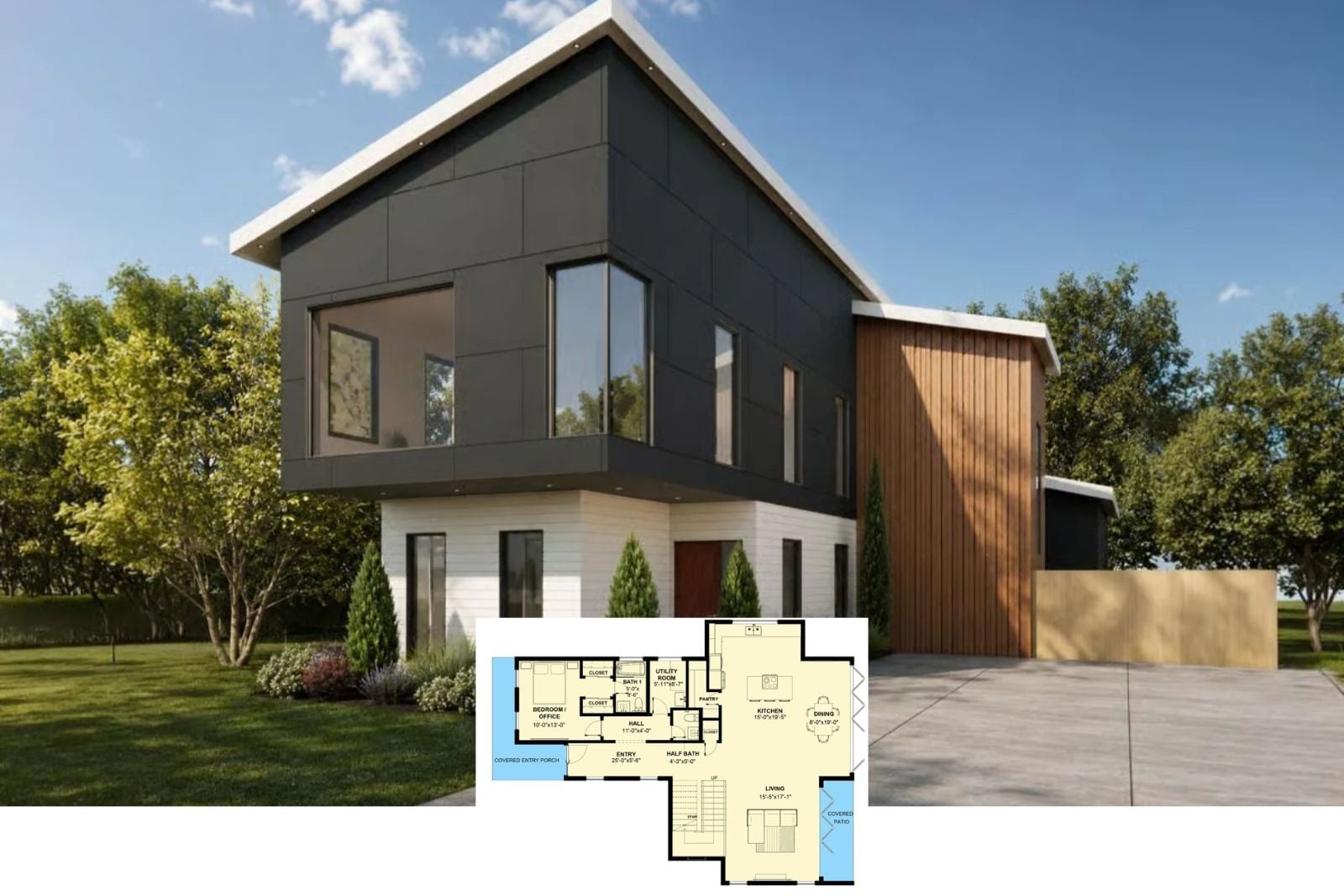 The Anouk 4-Bedroom Contemporary Modern House Plan with Open-Concept Living (2,761 Sq. Ft. Floor Plan)