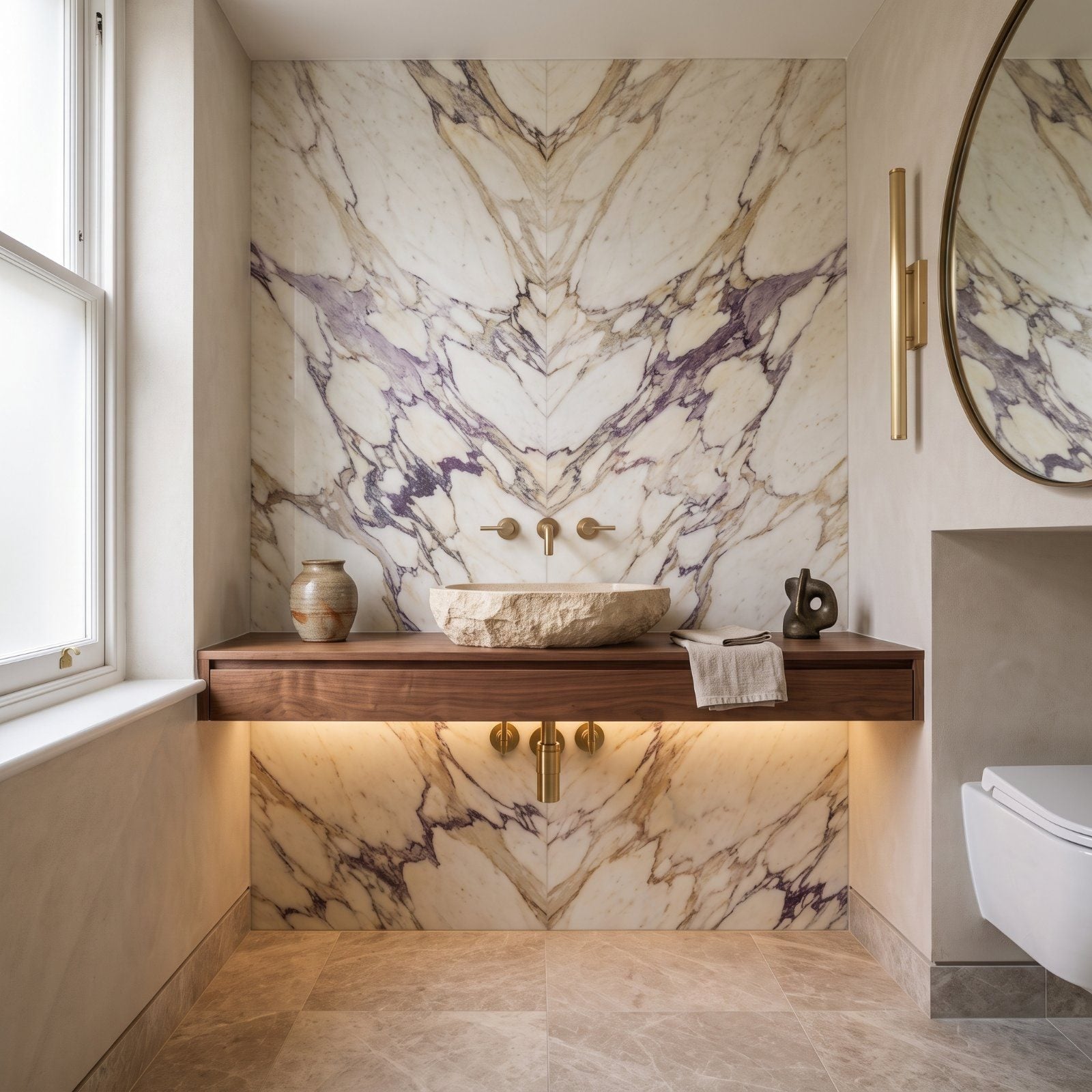 49 Marble-and-Walnut Powder Rooms Poised to Define Powder Room Design in 2027