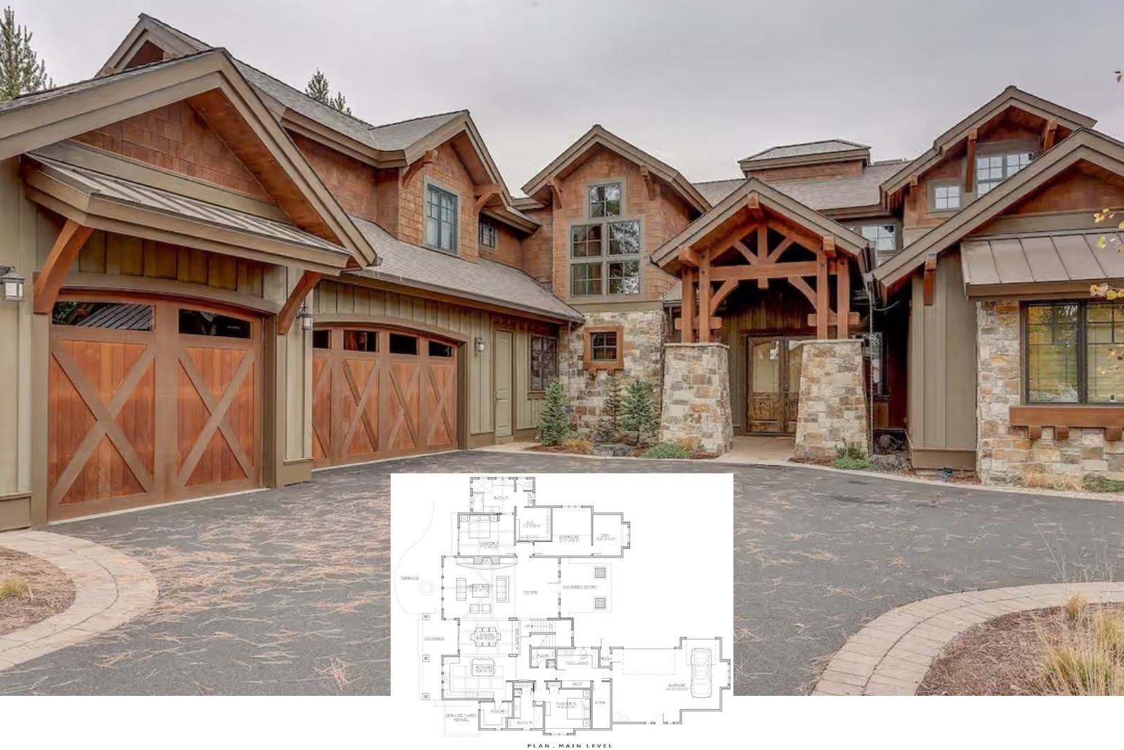 The Deschutes 5-Bedroom Country Retreat House Plan with Bonus Room (4,964 Sq. Ft. Floor Plan)