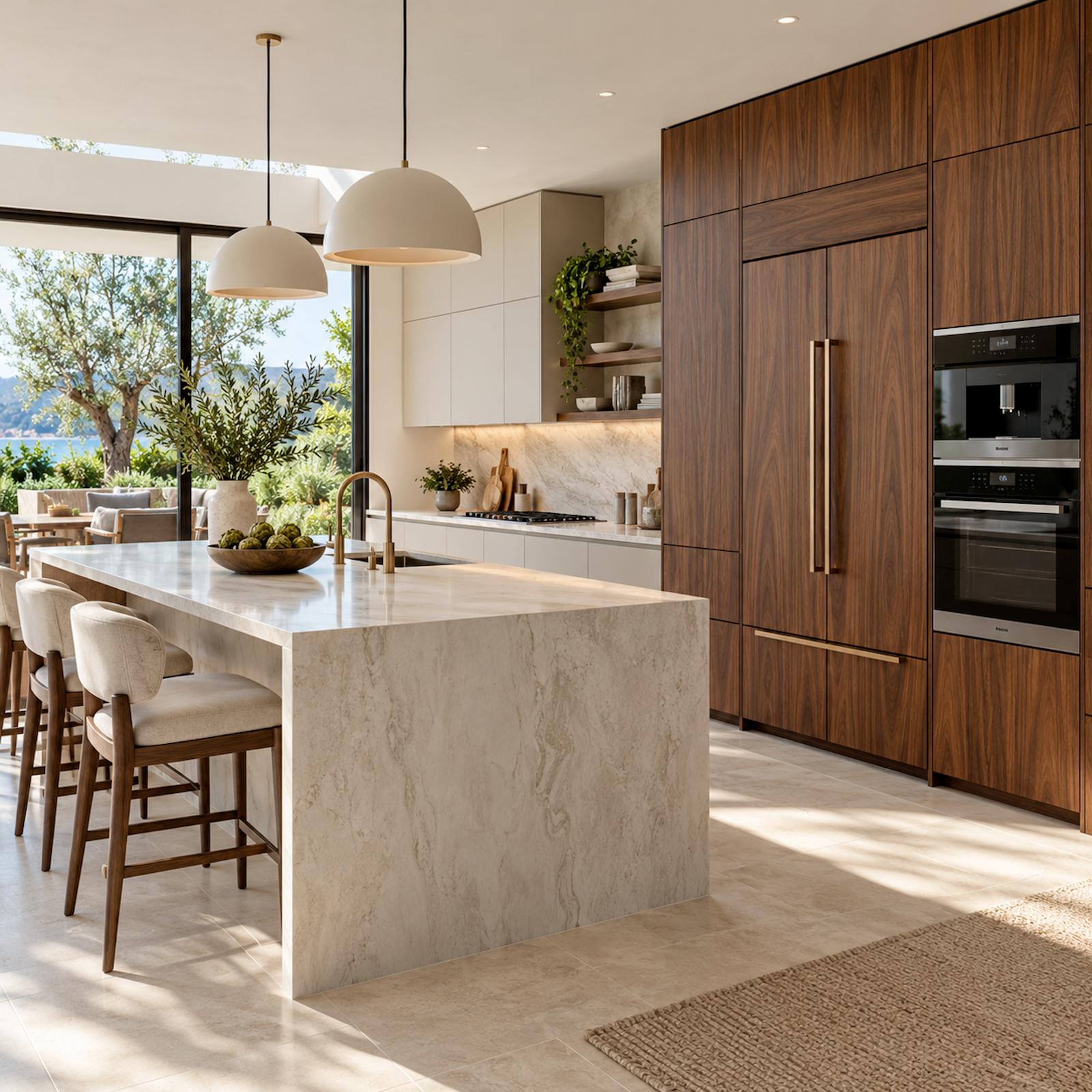 How Does One Piece of Walnut Change an Entirely White Kitchen? 35 Contemporary Designs That Find the Sweet Spot