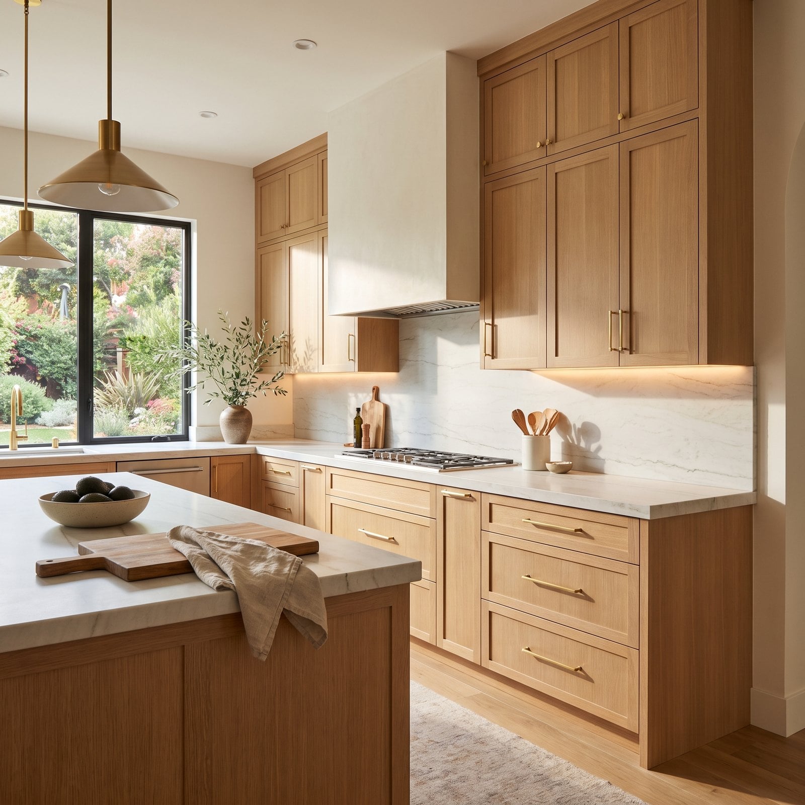 A Slab Backsplash With a Thick Exposed Edge
