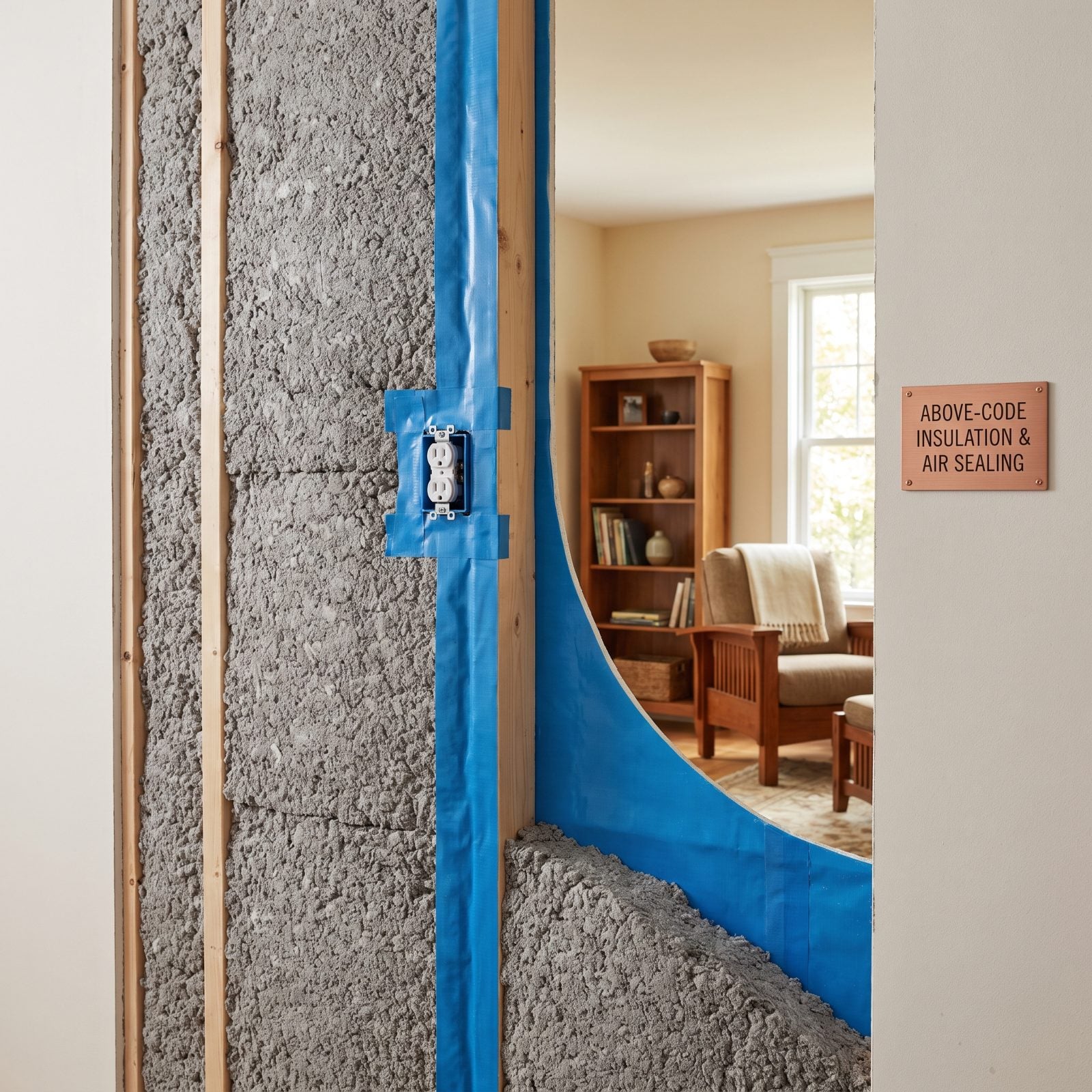 Above-Code Insulation and Tight Air Sealing