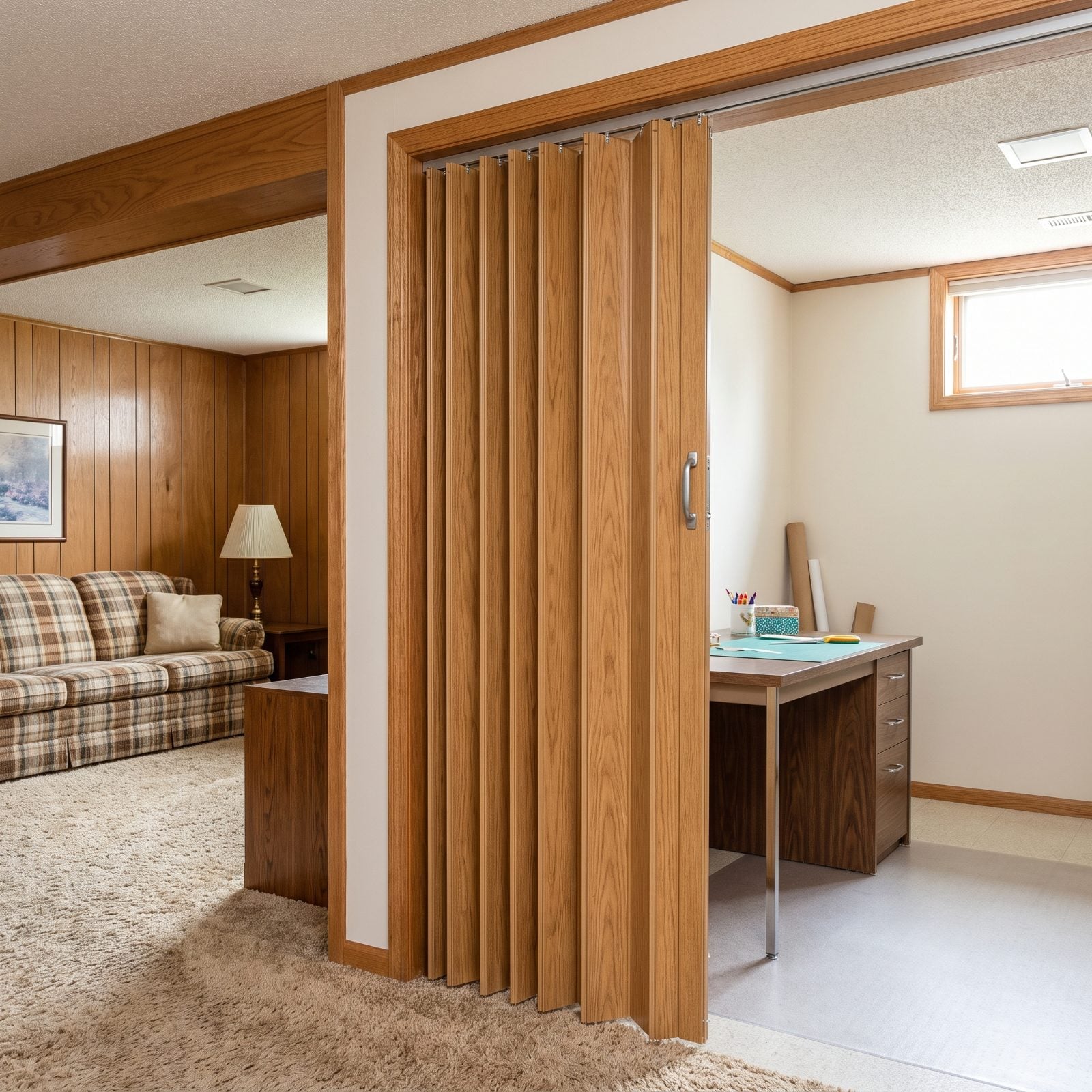 An Accordion Divider That Turned One Room Into Two