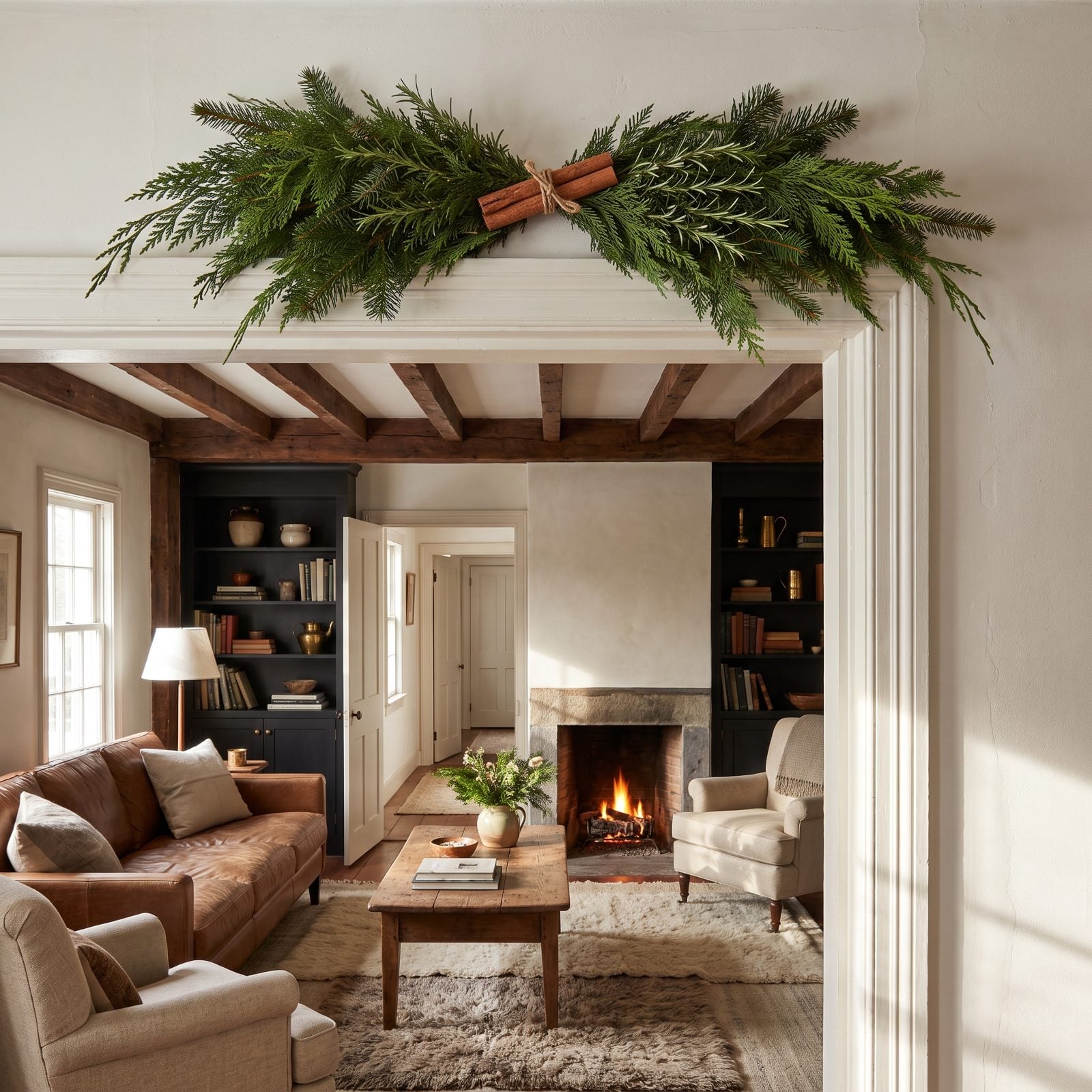 Add Fragrant Greenery Above Interior Doorframes