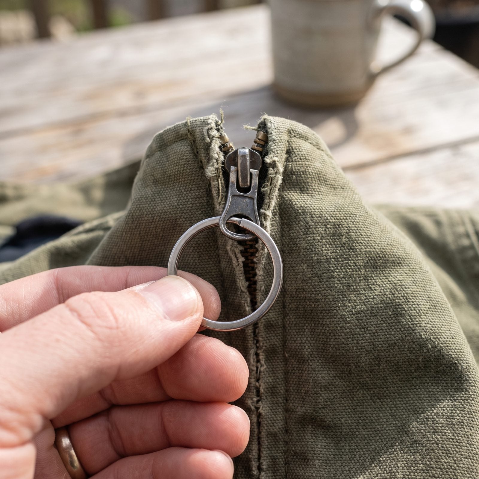 Add a Key Ring to a Stubborn Zipper for Better Grip