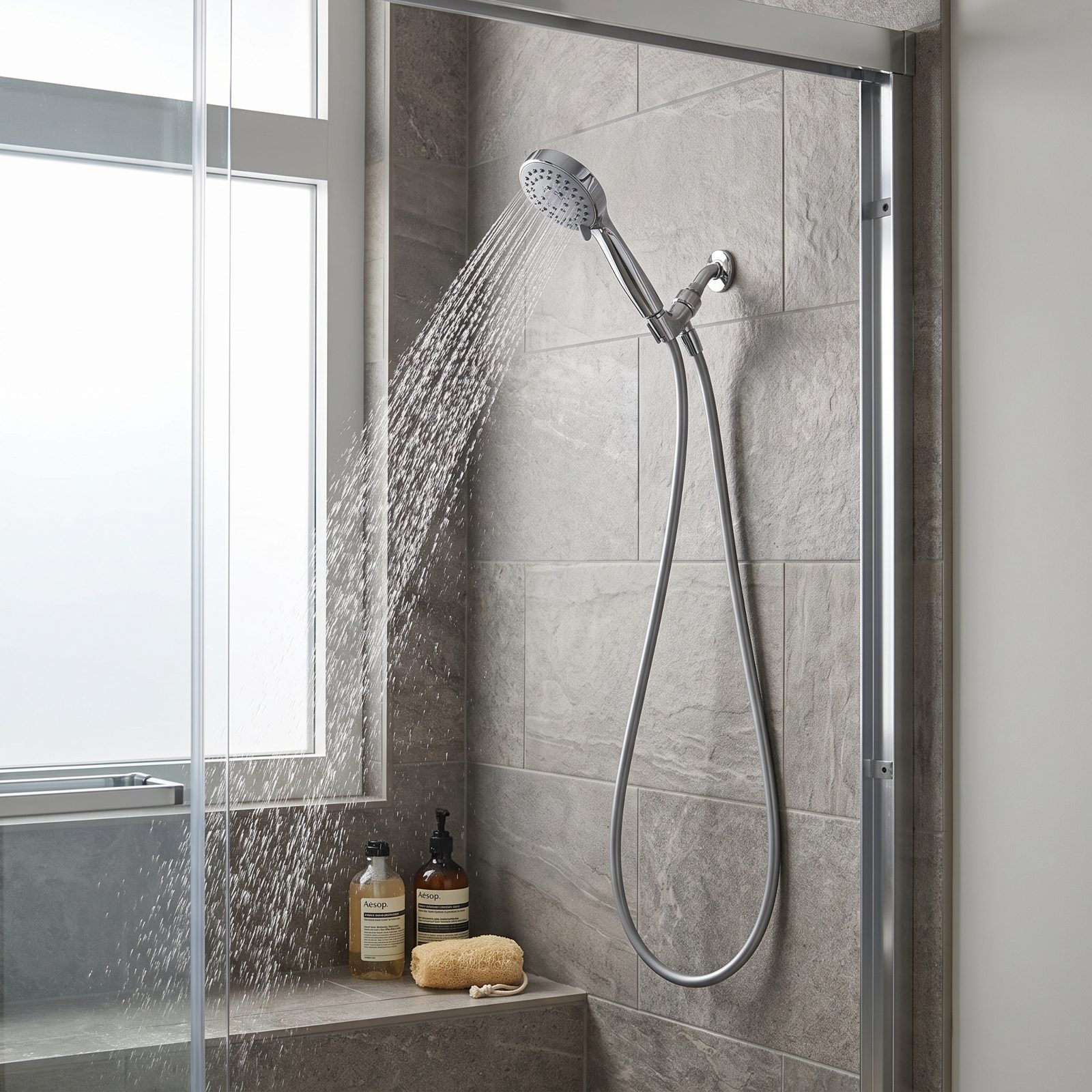 An Adjustable Handheld Shower Wand