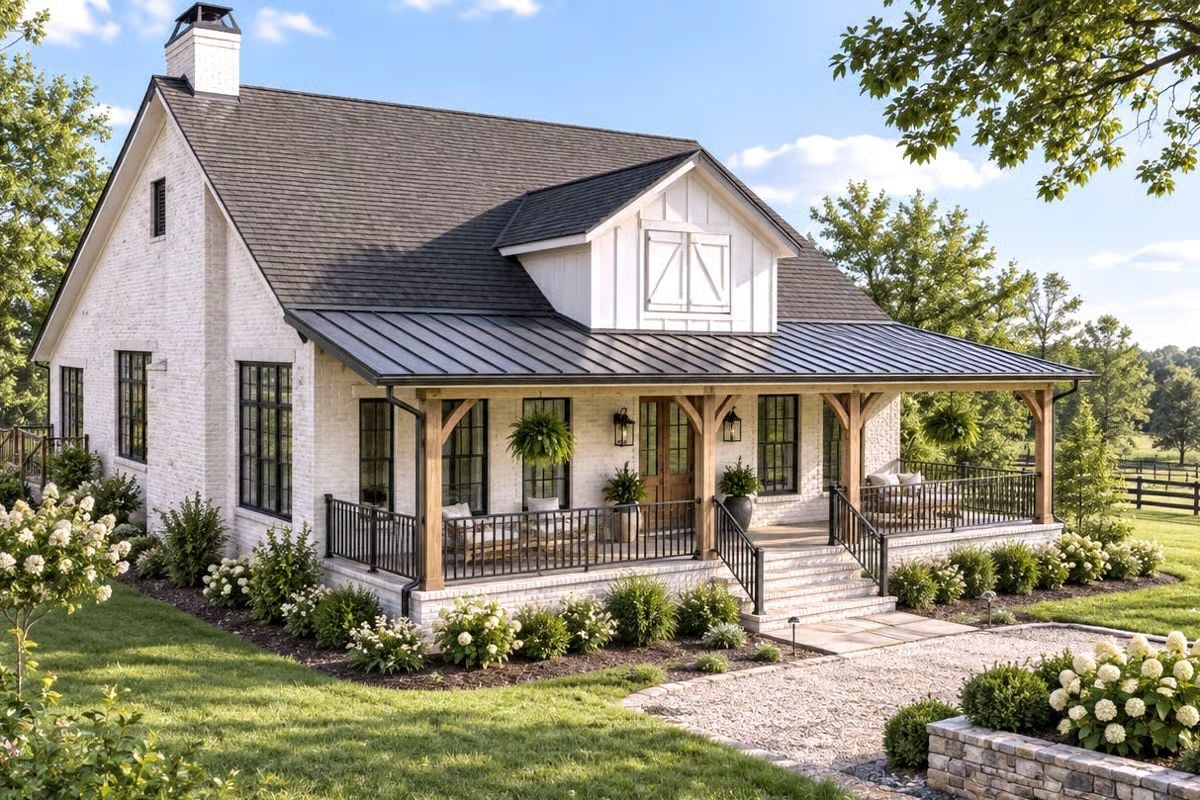 Covered Porch with Timber Posts Earns Its Place as the Best Seat on the Property